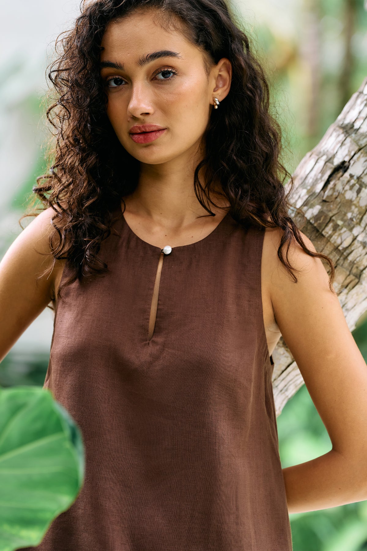 Last Reservation Short Dress (Espresso)