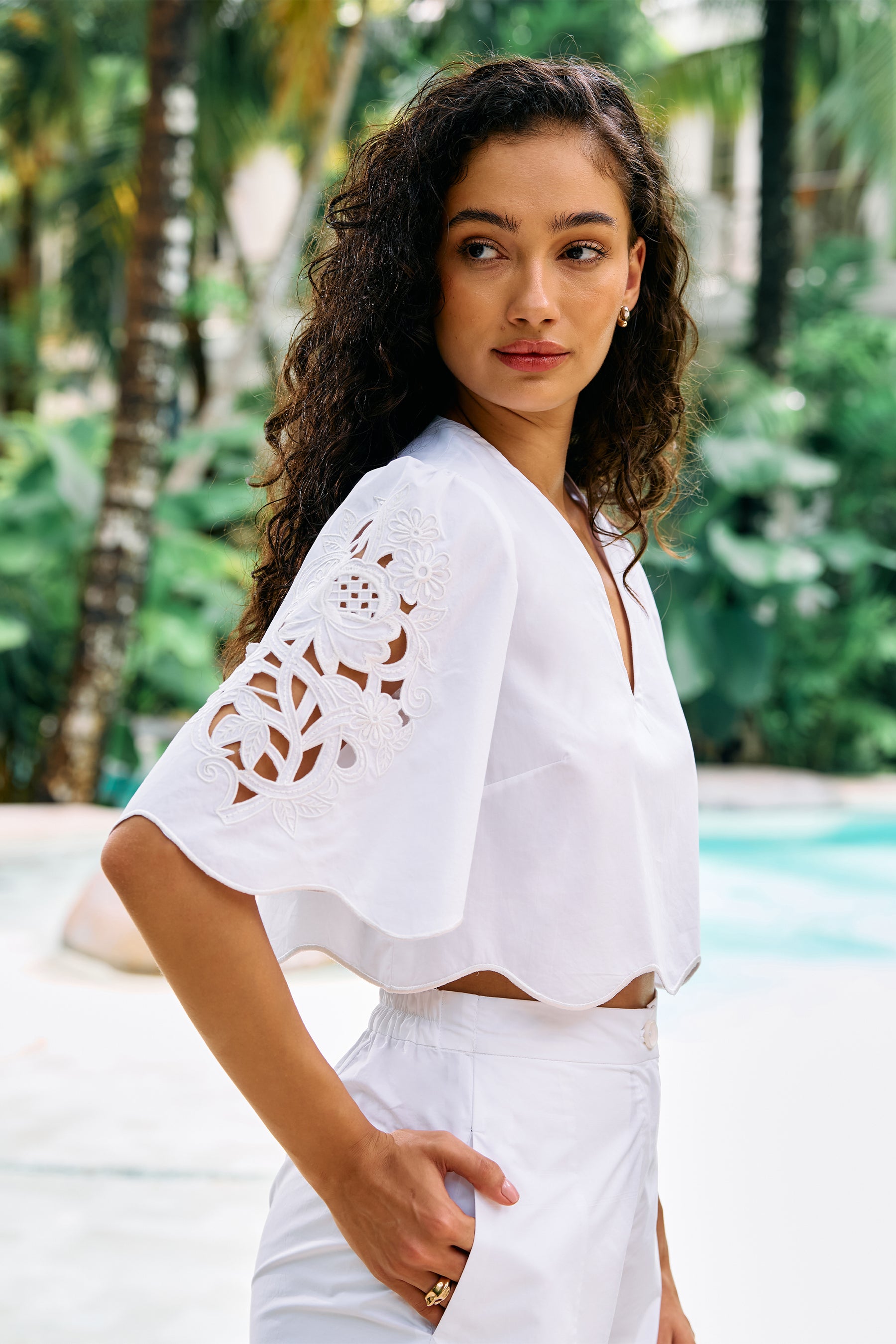 Slow Bloom Top (White)
