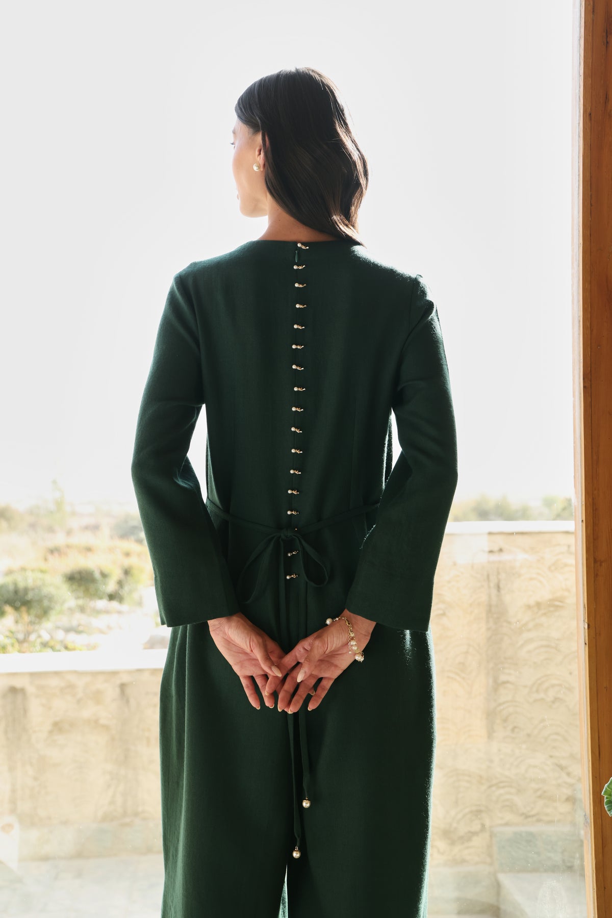 Evergreen Woollen Jumpsuit (Forest Pine)