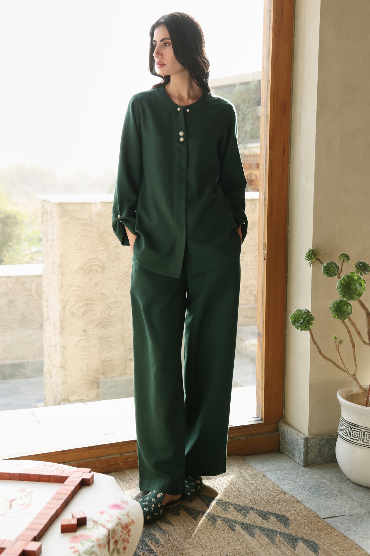 Reverie Woollen top (Forest Pine)