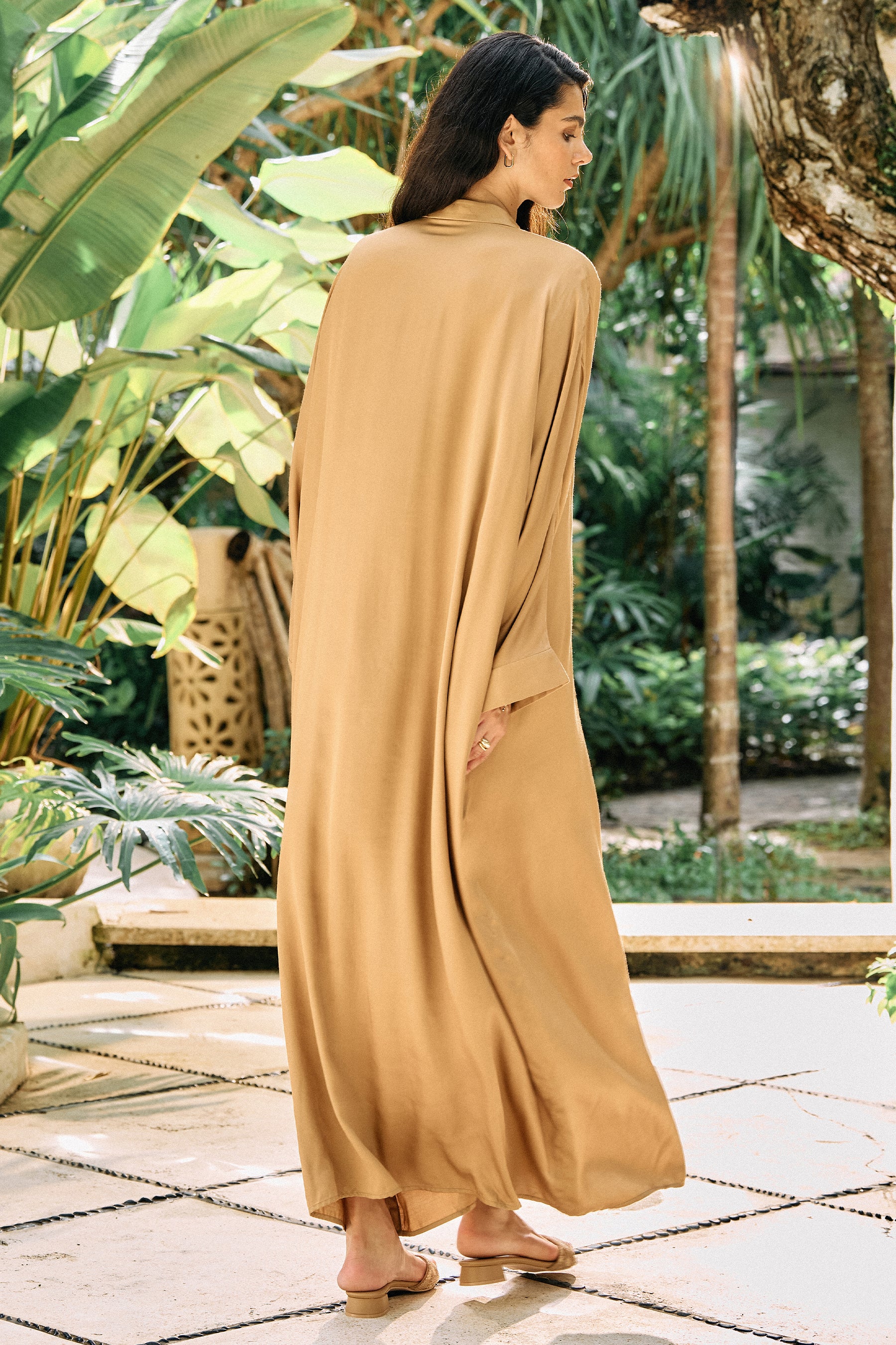 Dusk Kaftaan Dress (Sand)