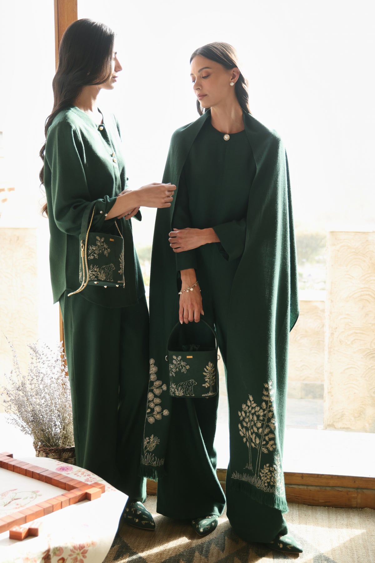 Evergreen Woollen Jumpsuit (Forest Pine)