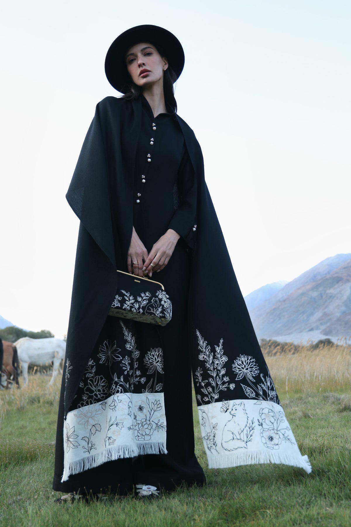 Still Night Woollen Jumpsuit (Black)