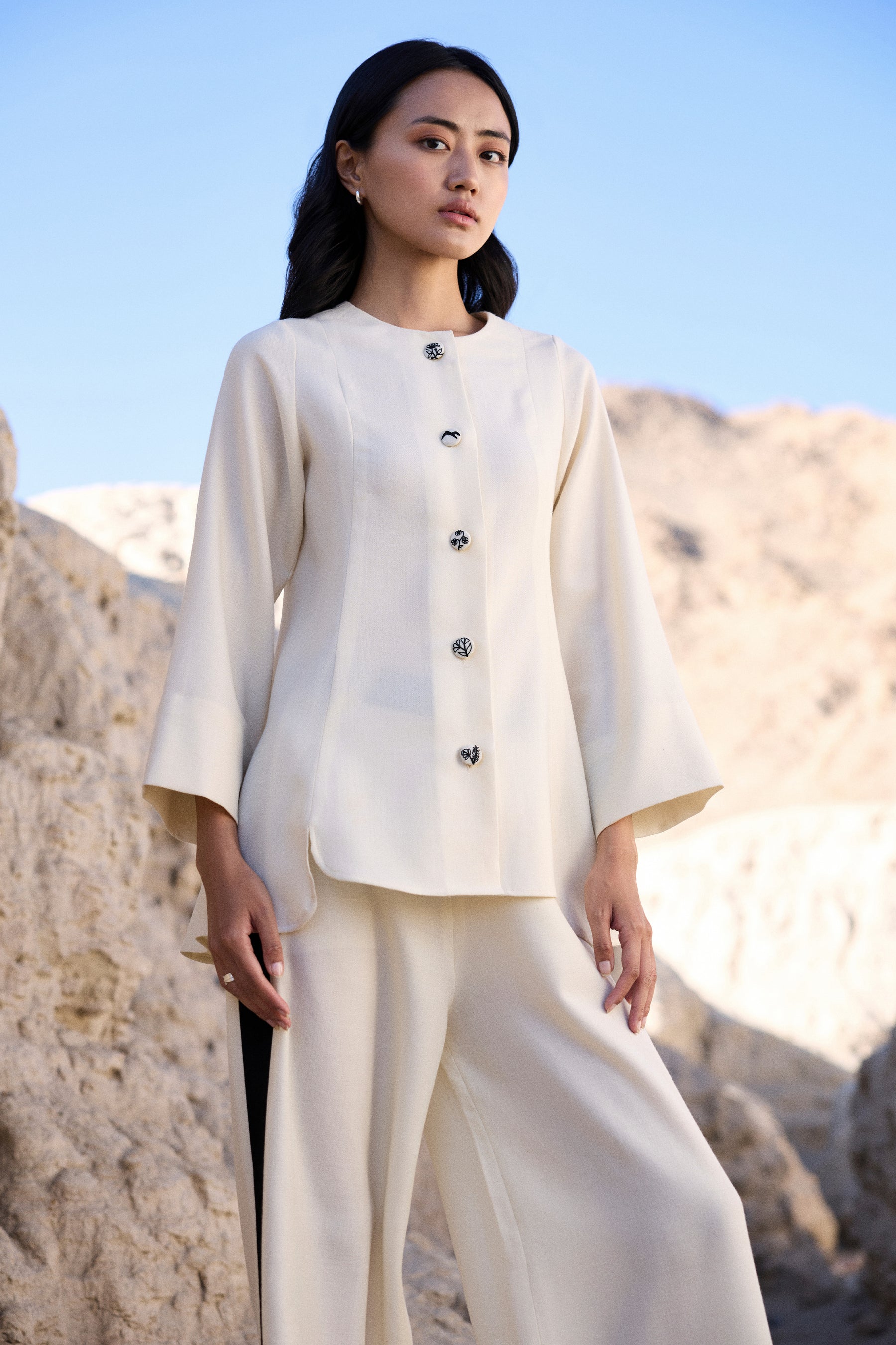 Chilling Woollen Top (Ivory)