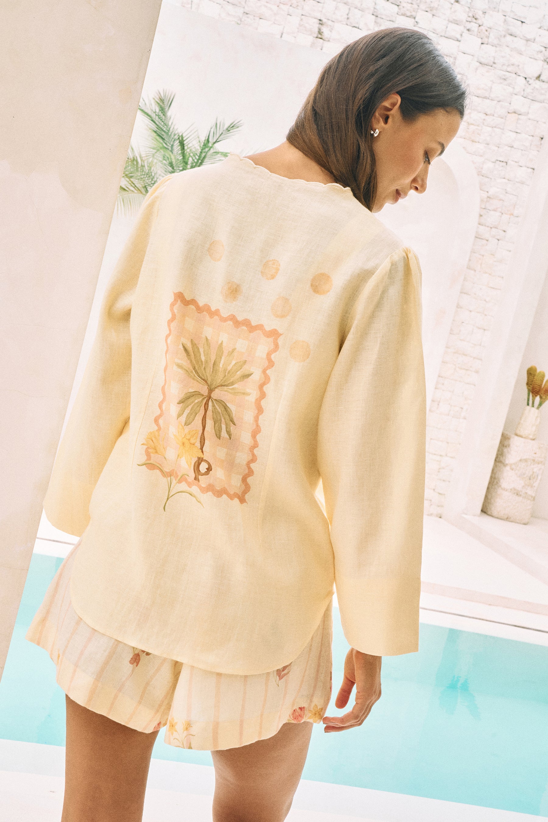 Summer Cooler Shirt (Lemon Postcards Print)