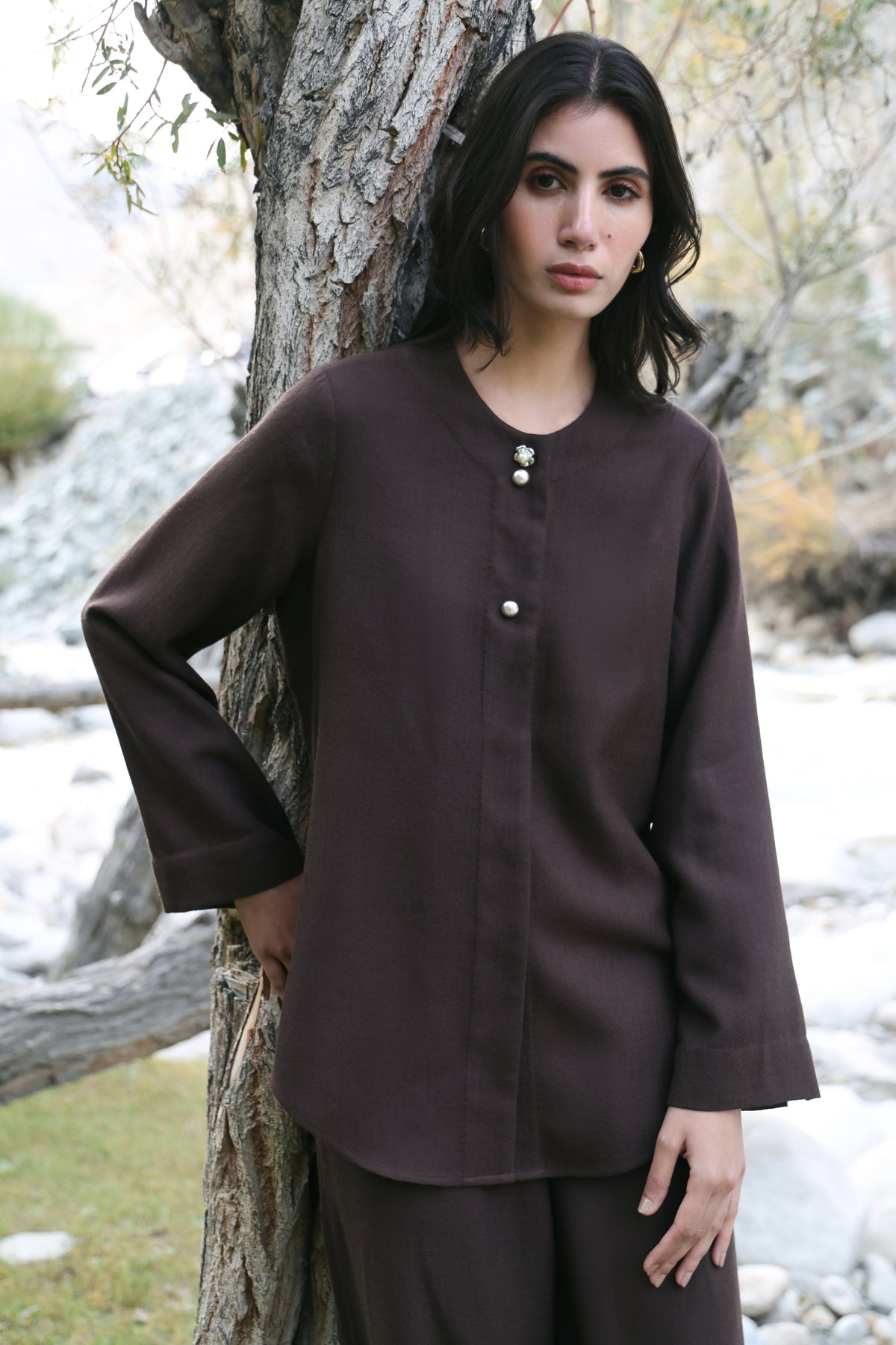 Duskfall Woollen Top (Cocoa)