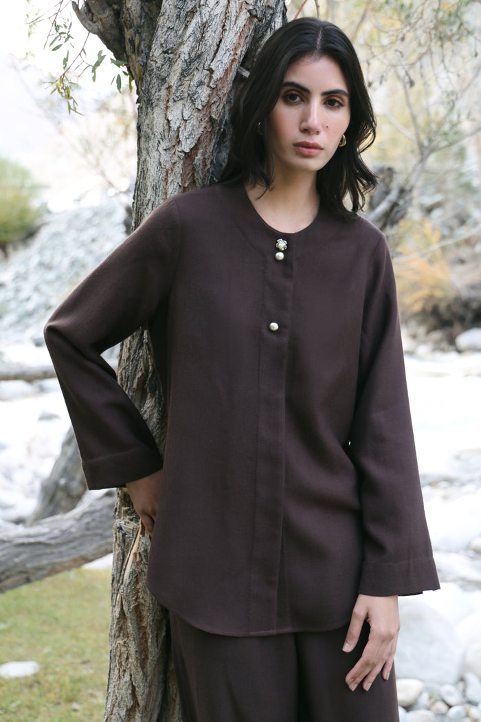 Duskfall Woollen Top (Cocoa)