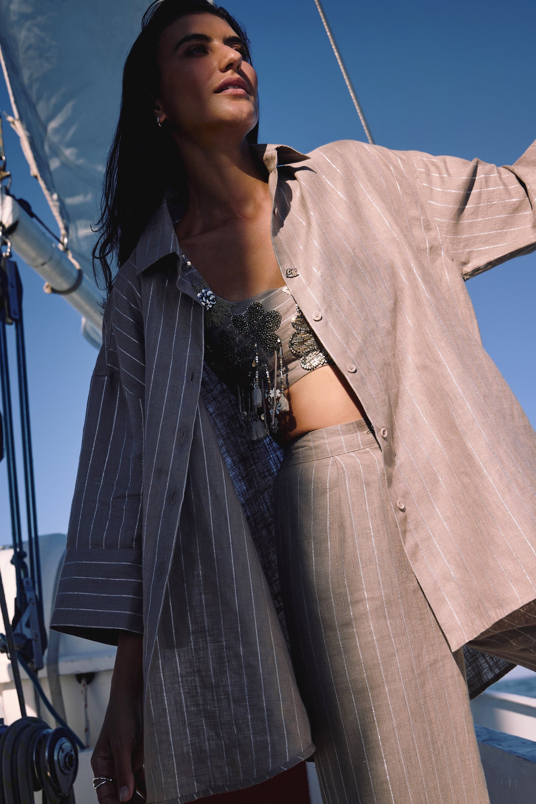 Clifton Shirt & Clifton Pants (Taupe - Silver)