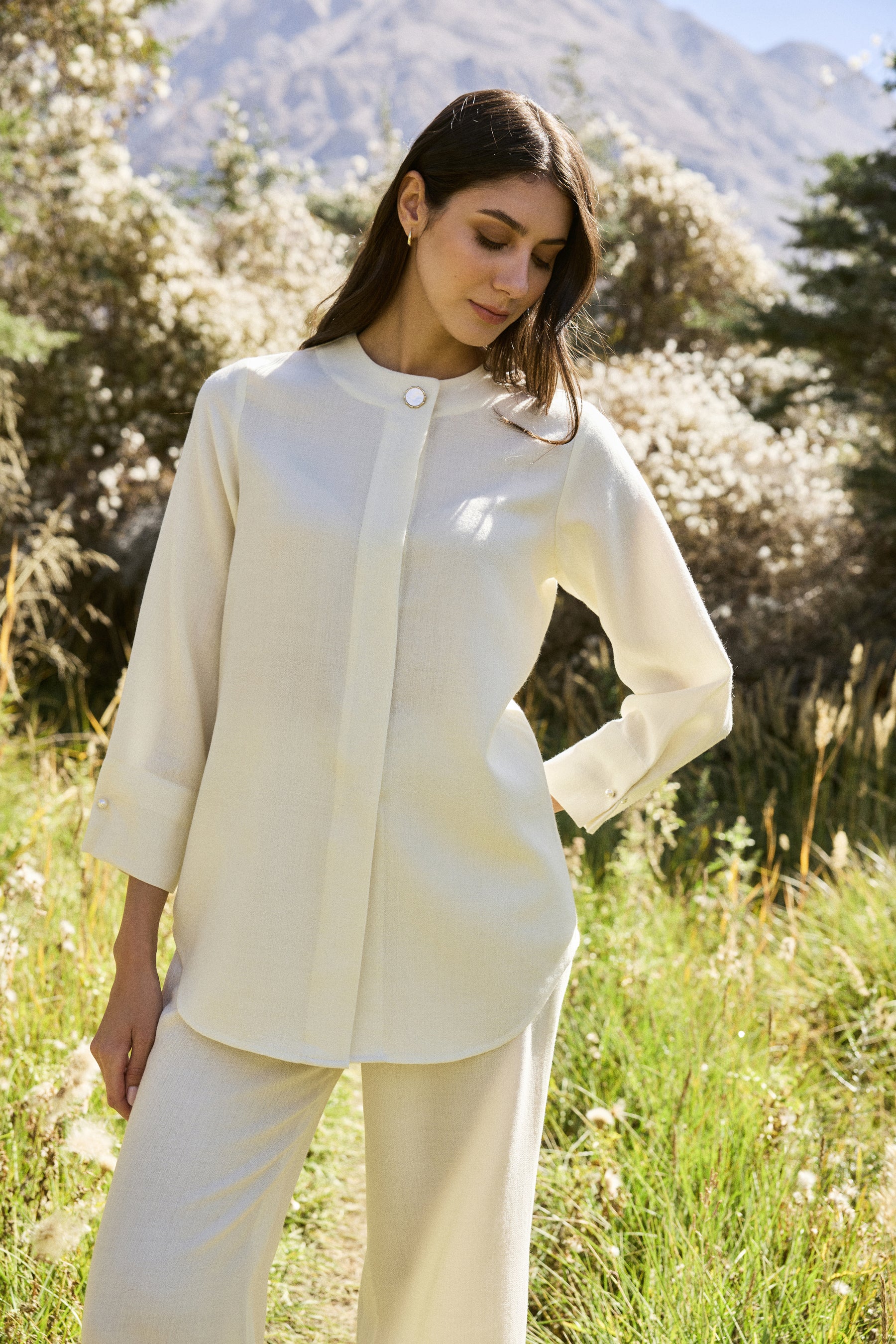 Laha Woollen Top (Ivory)