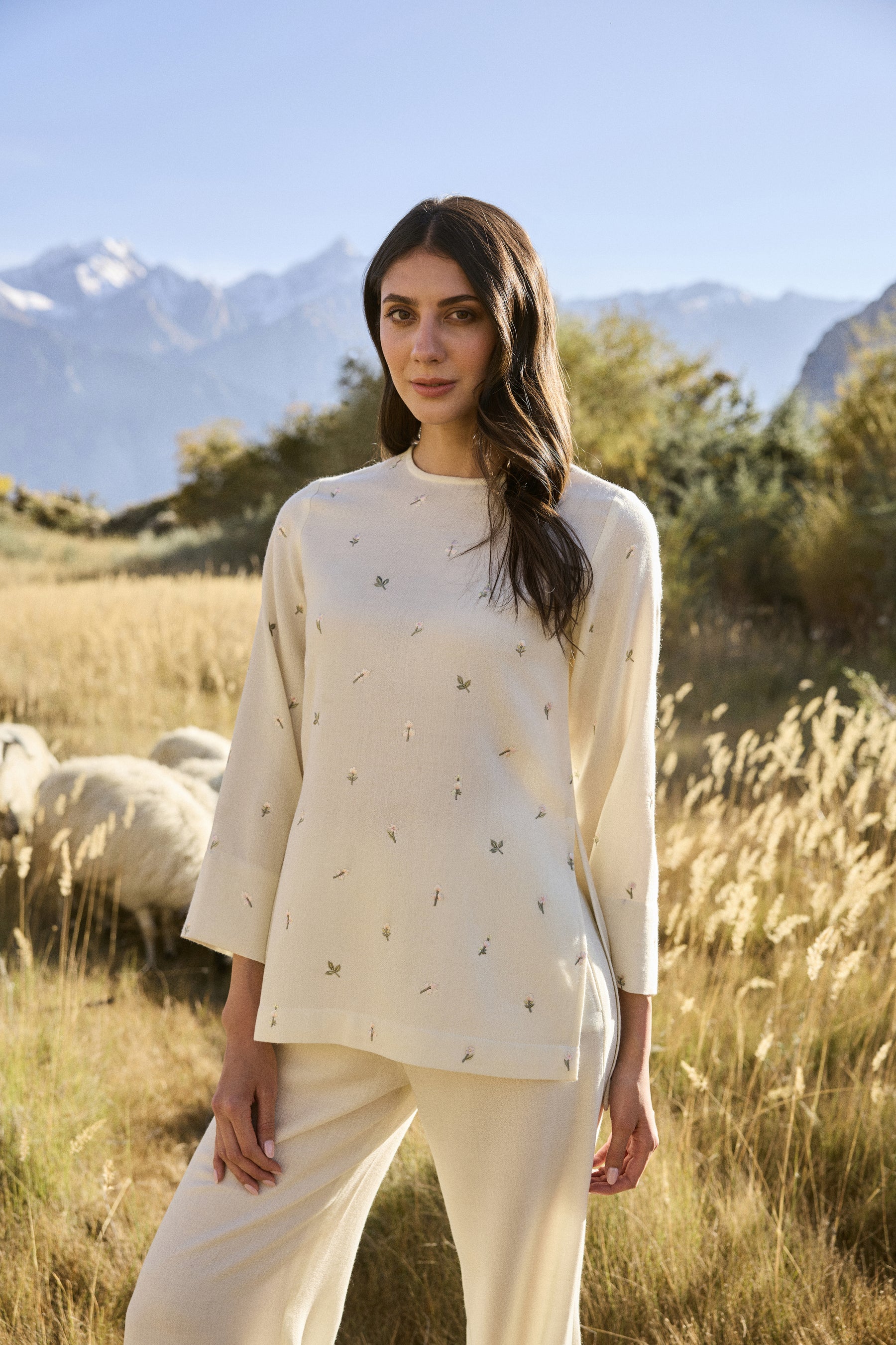 Rhodo Woollen Top (Ivory)