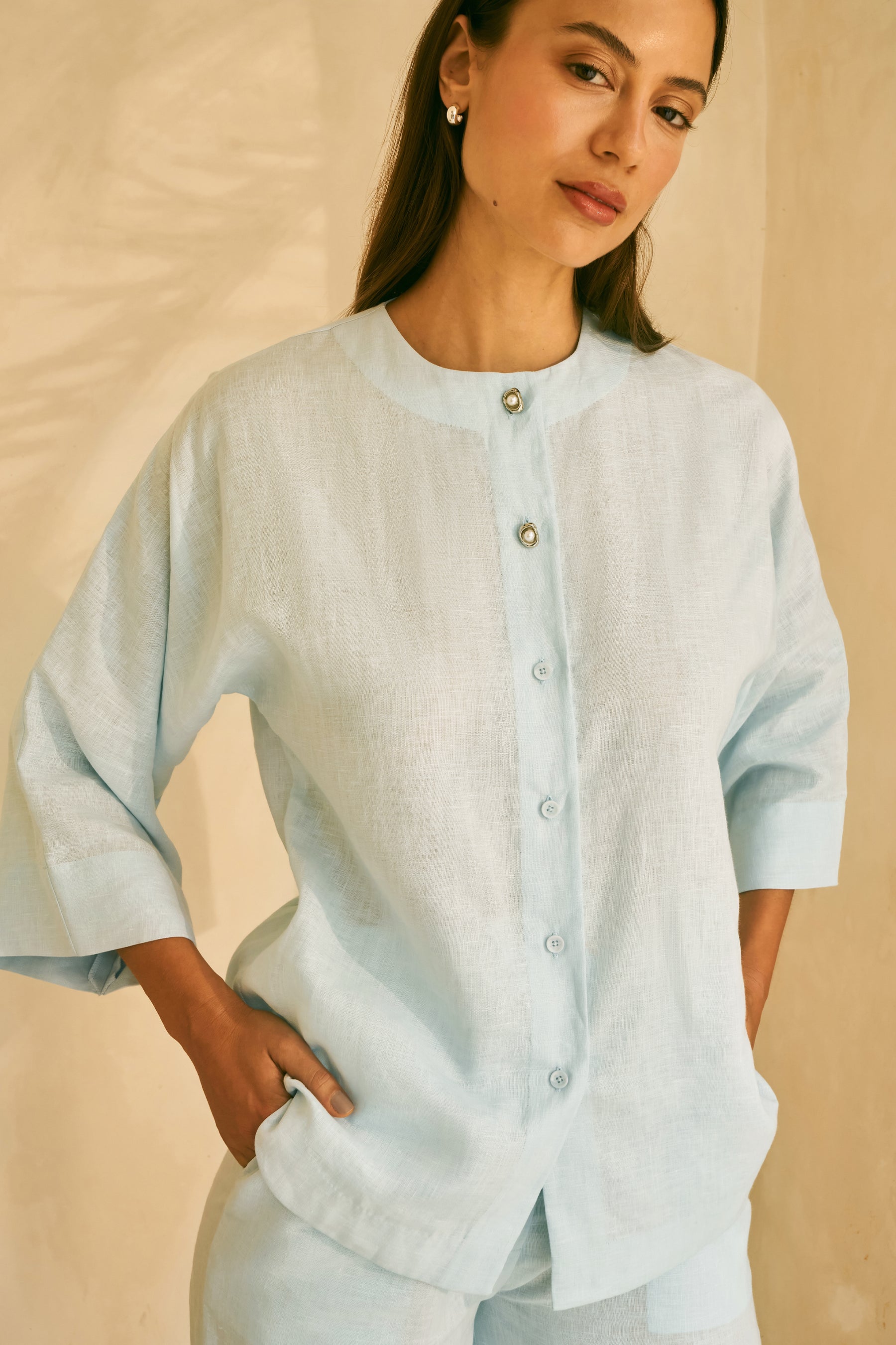 Northbound Shirt & Easy Living Pants (Spring Blue)