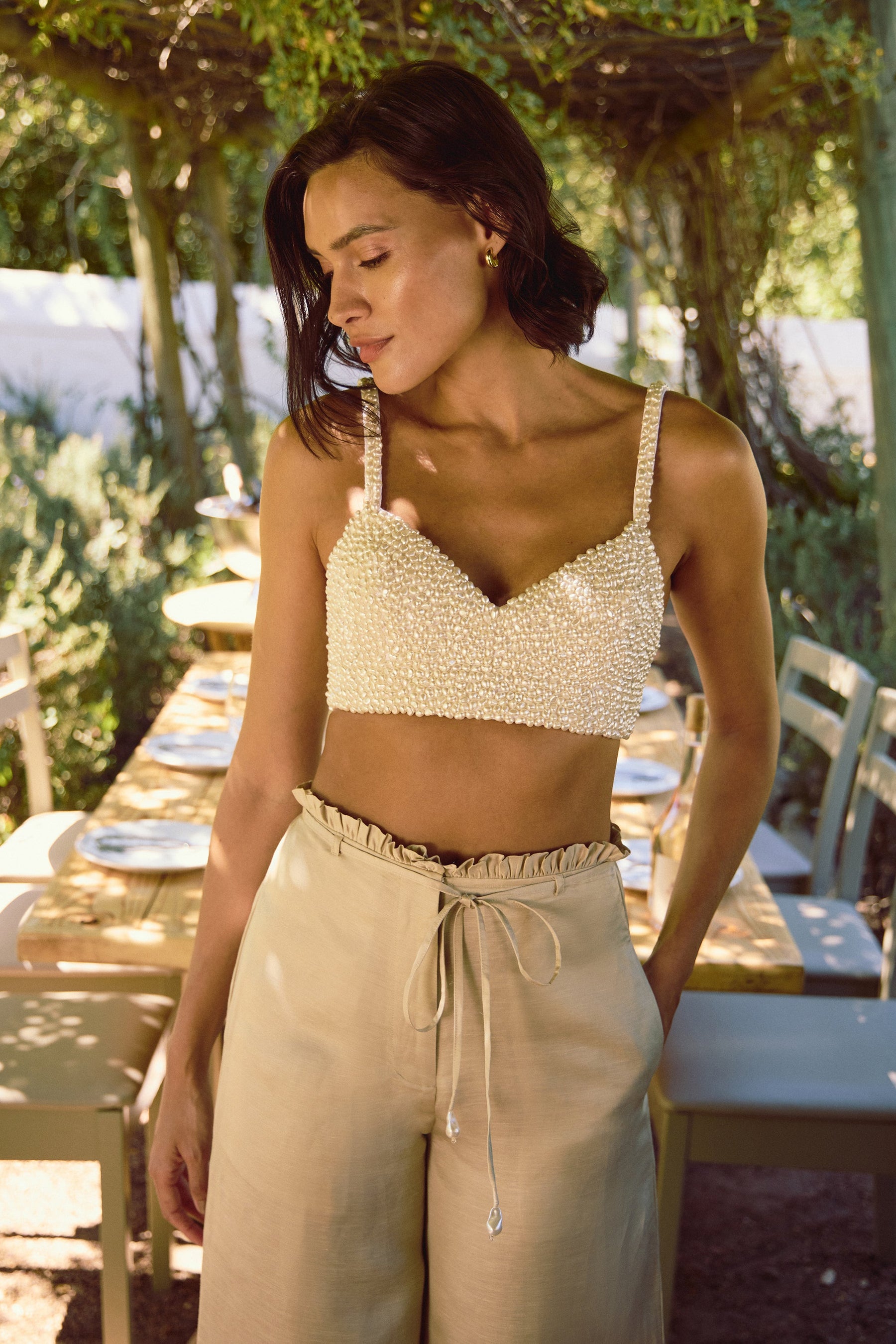 Rosendal Top (Ivory) & Florence Pants (Natural)