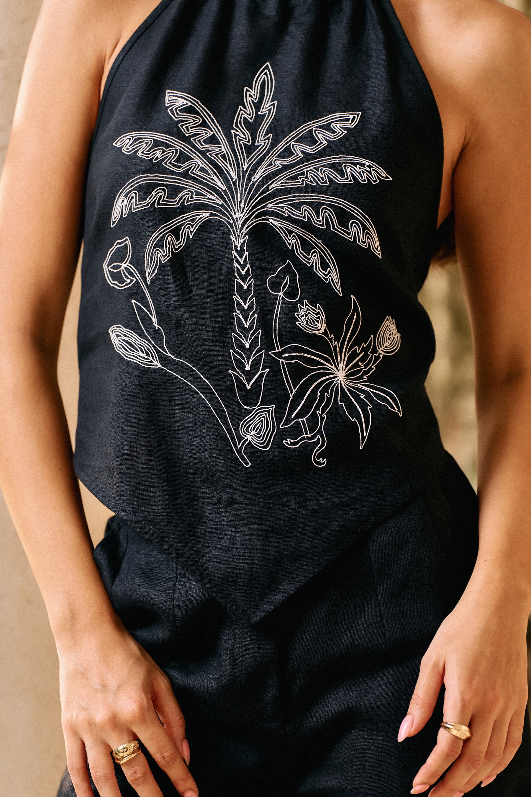 Tropics Bare Back Top (Black)
