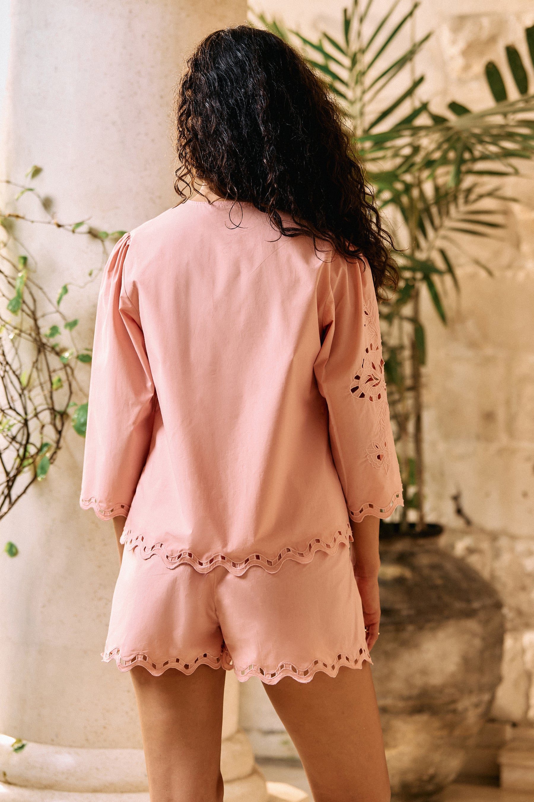 Happy Within Shirt & Happy Within Shorts (Dusty Pink)