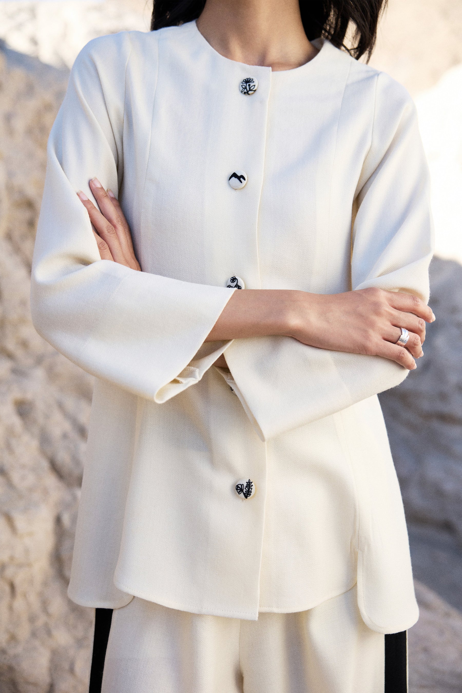 Chilling Woollen Top (Ivory)