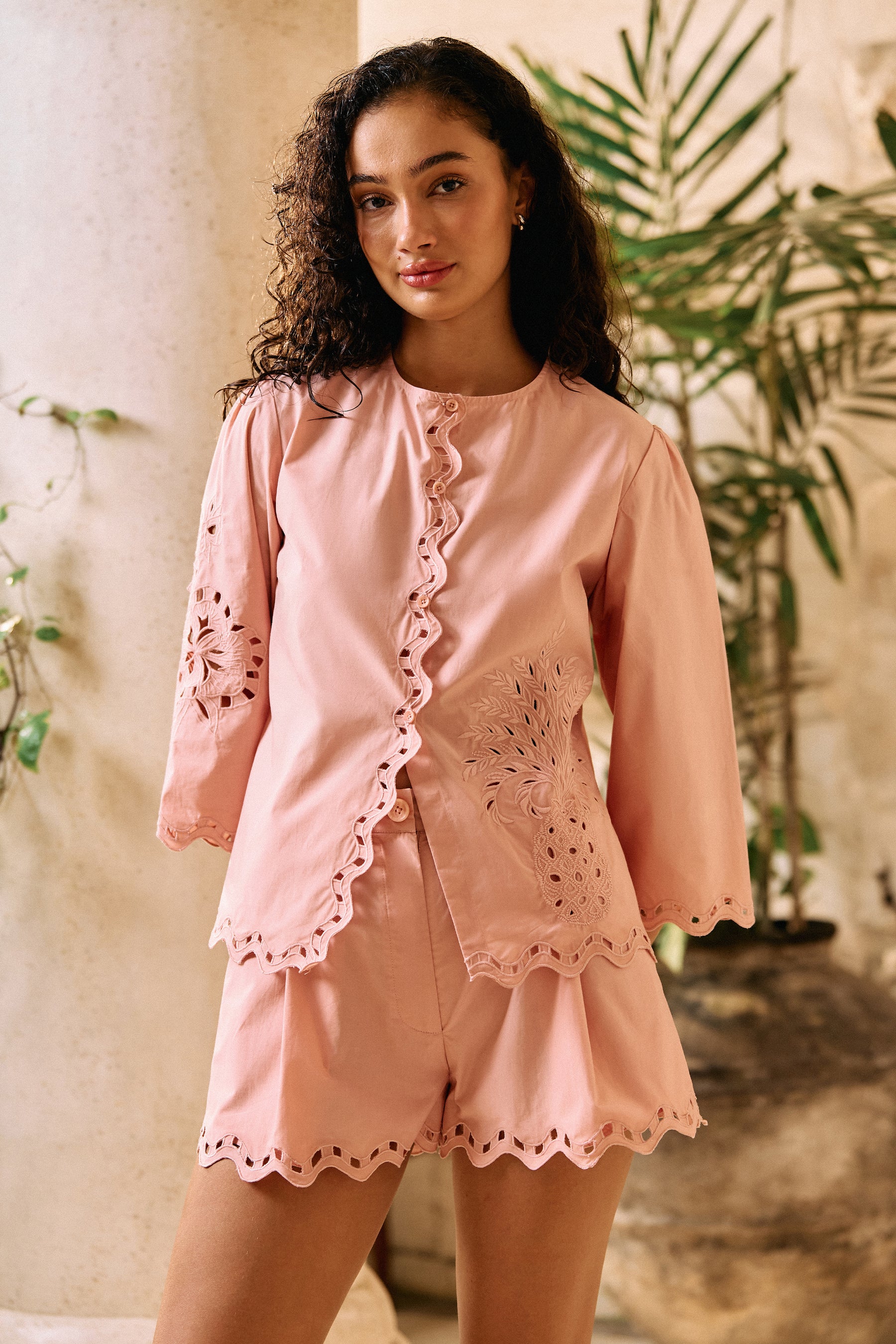 Happy Within Shirt & Happy Within Shorts (Dusty Pink)