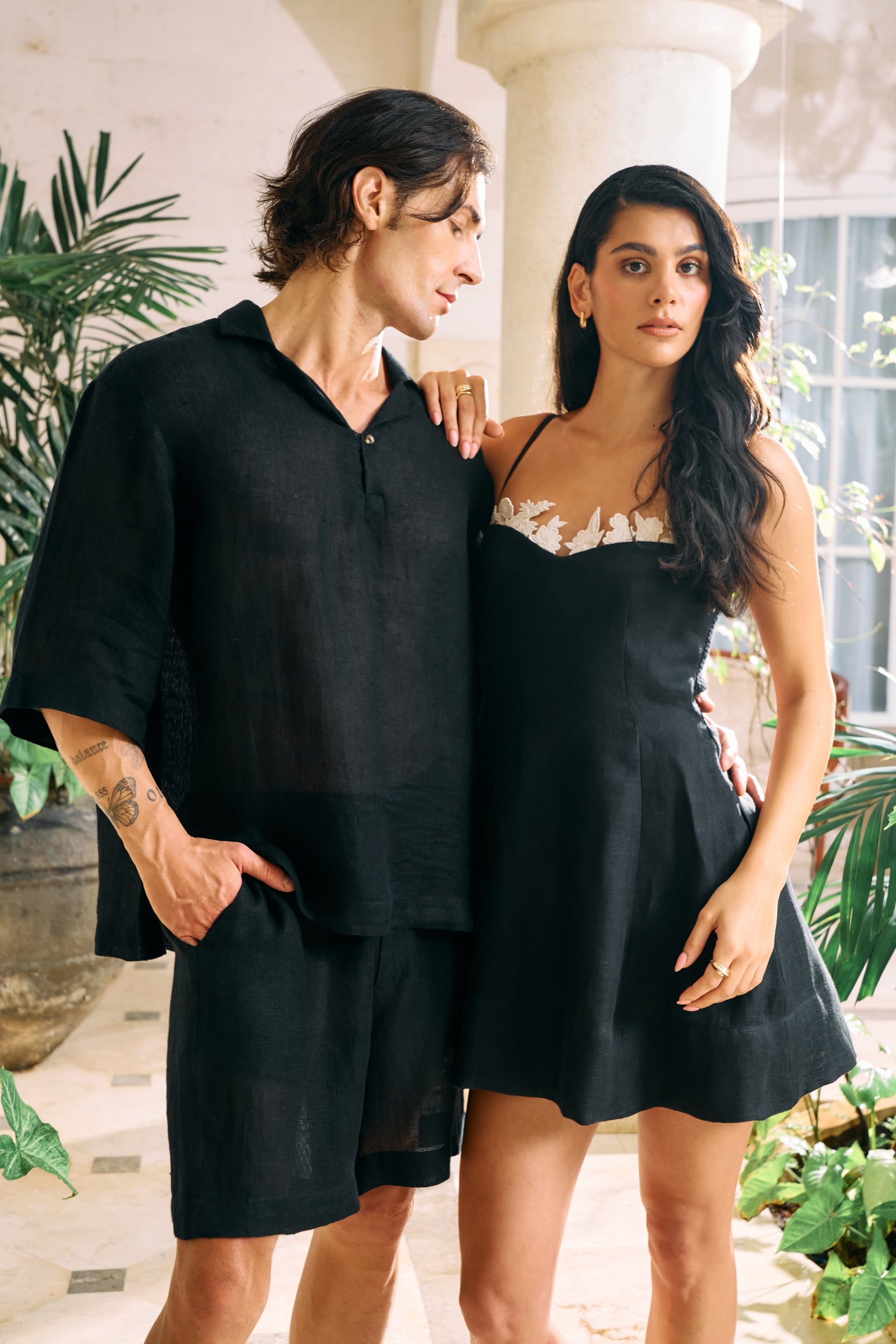 Off Hours Shirt & Off Hours Shorts - Man (Black)