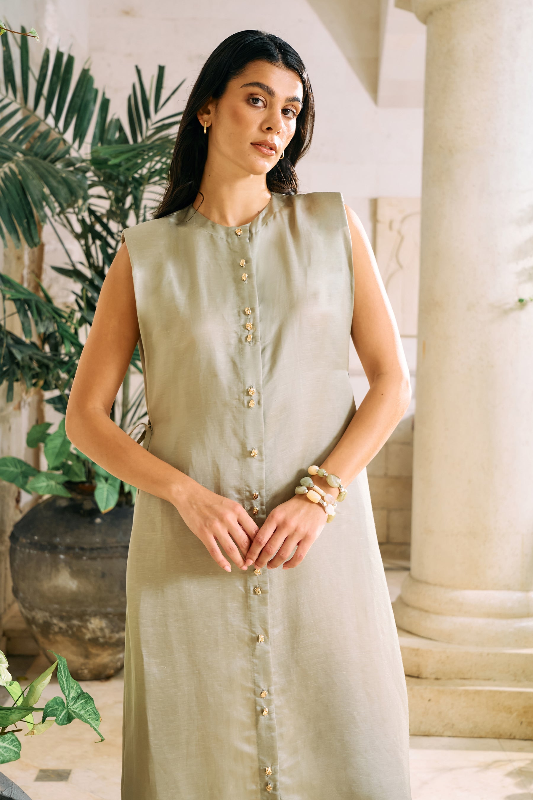 Unfold Dress (Sage)