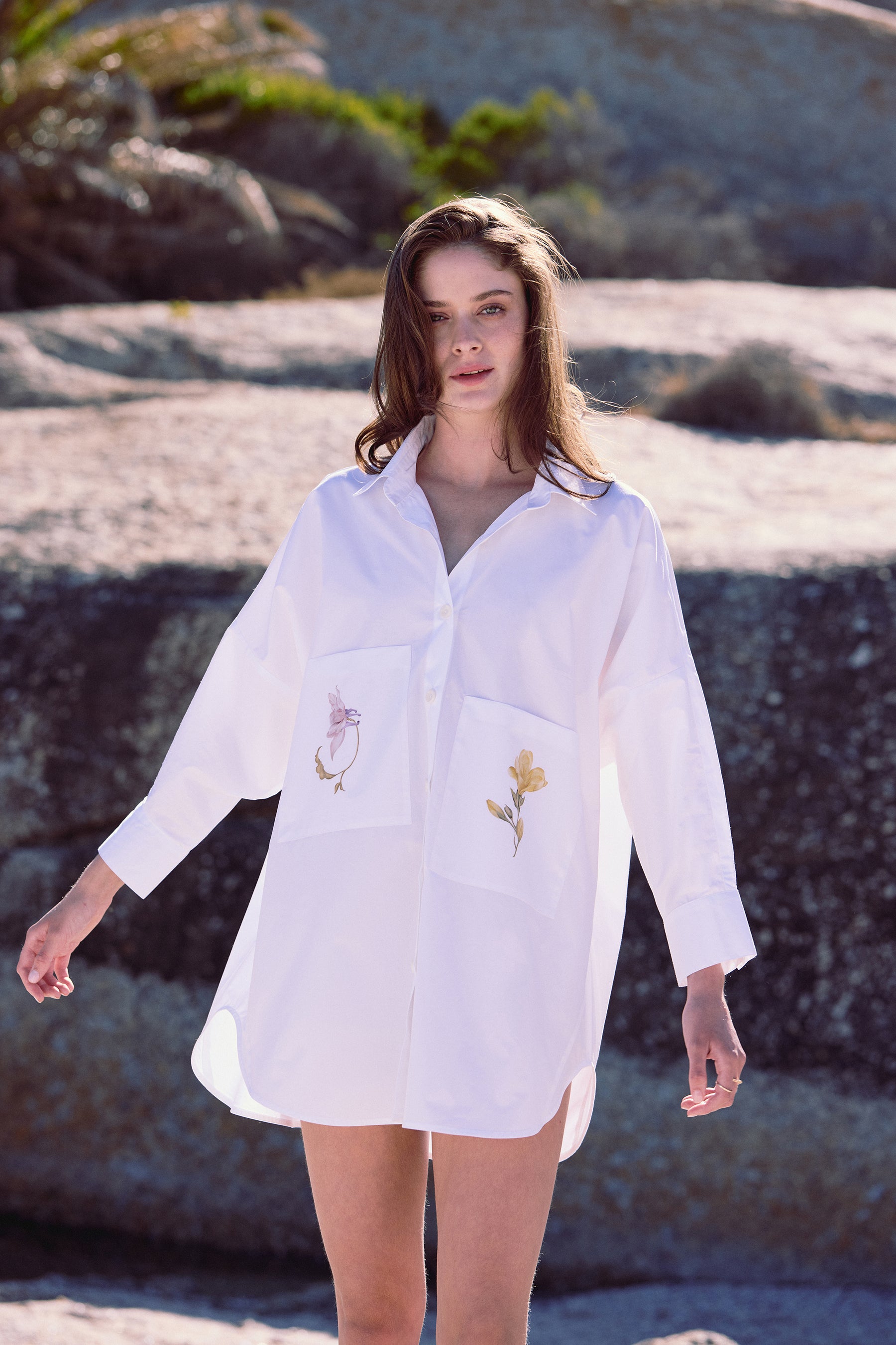 SAND Savanna Shirt Dress (Floral)