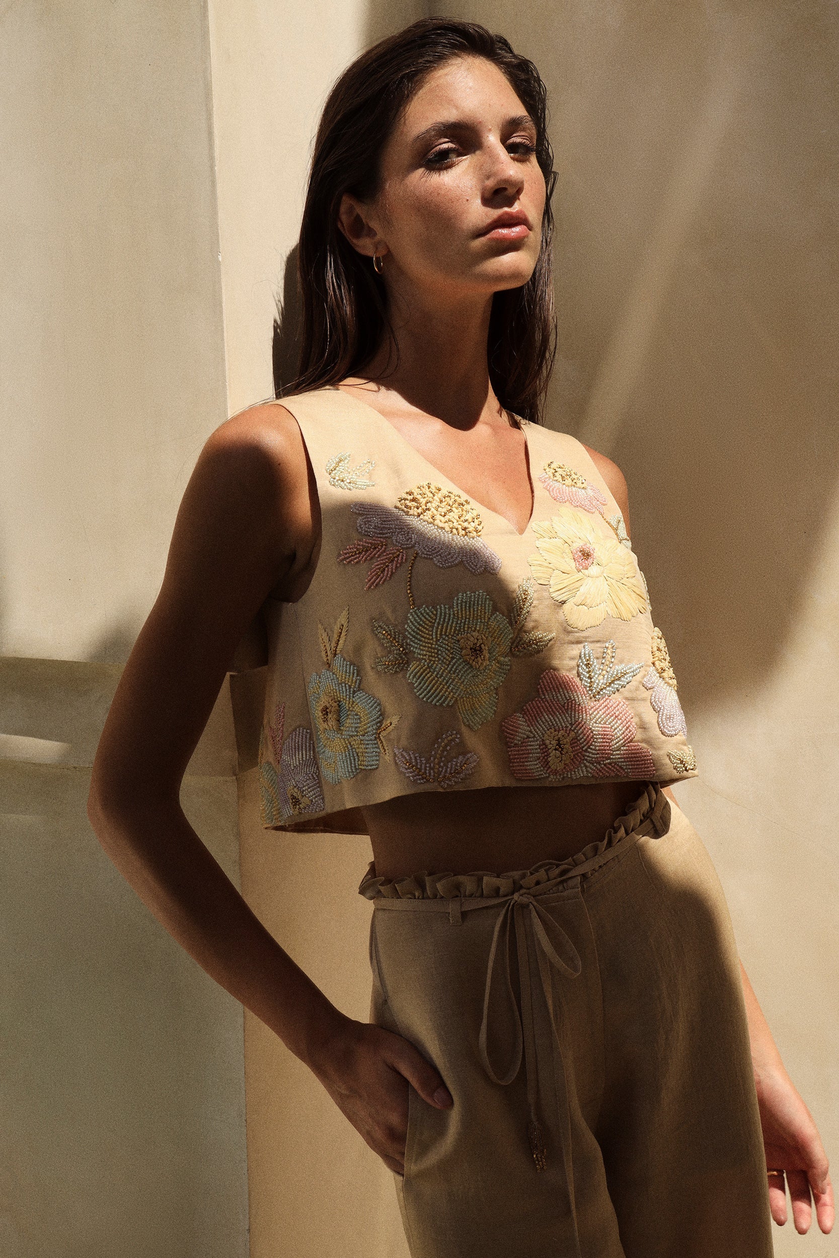 Siena Top (Creme) & Florence Pants (Crème)