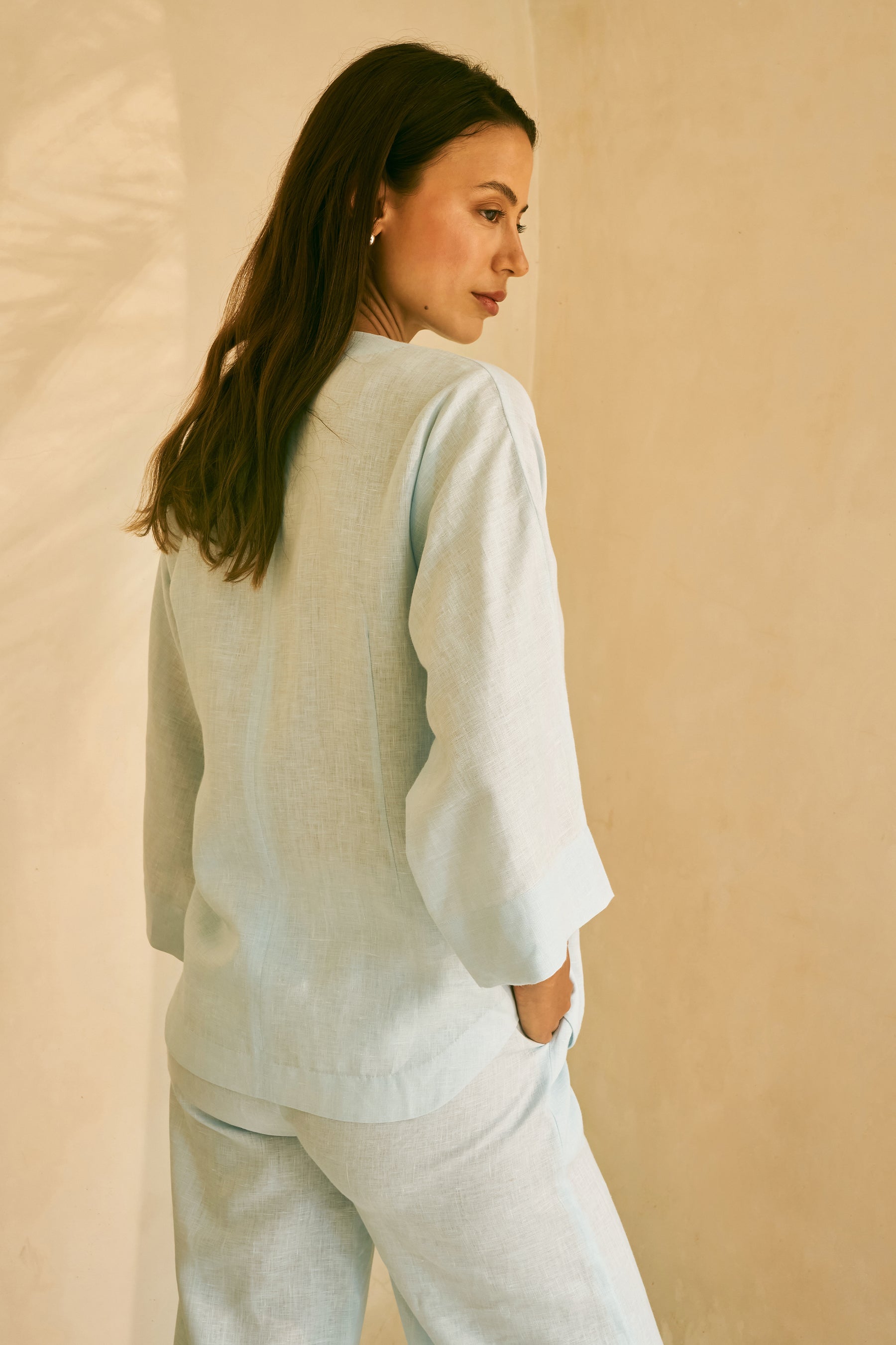 Northbound Shirt & Easy Living Pants (Spring Blue)