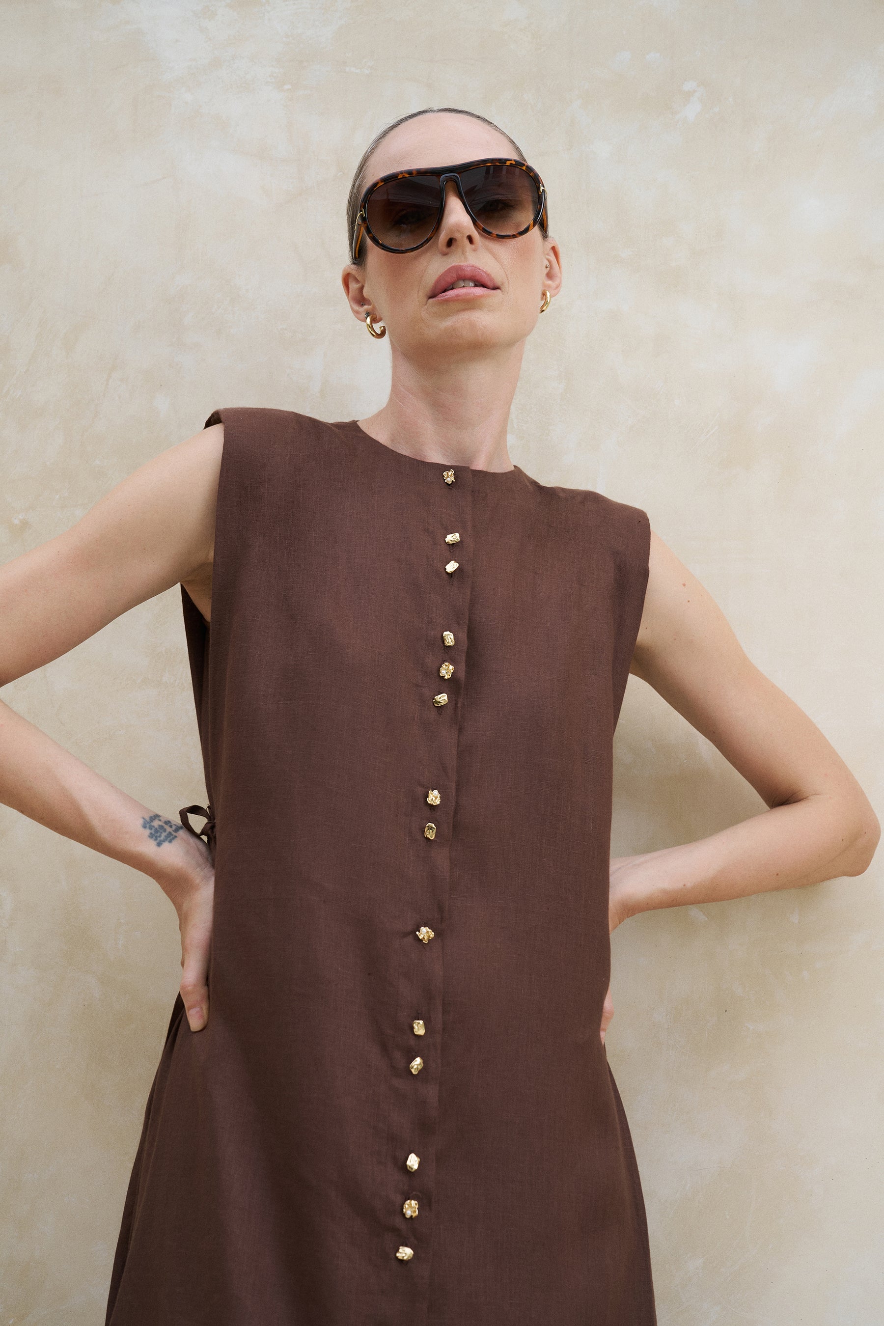 Unfold Dress & Solace Overlay (Espresso)
