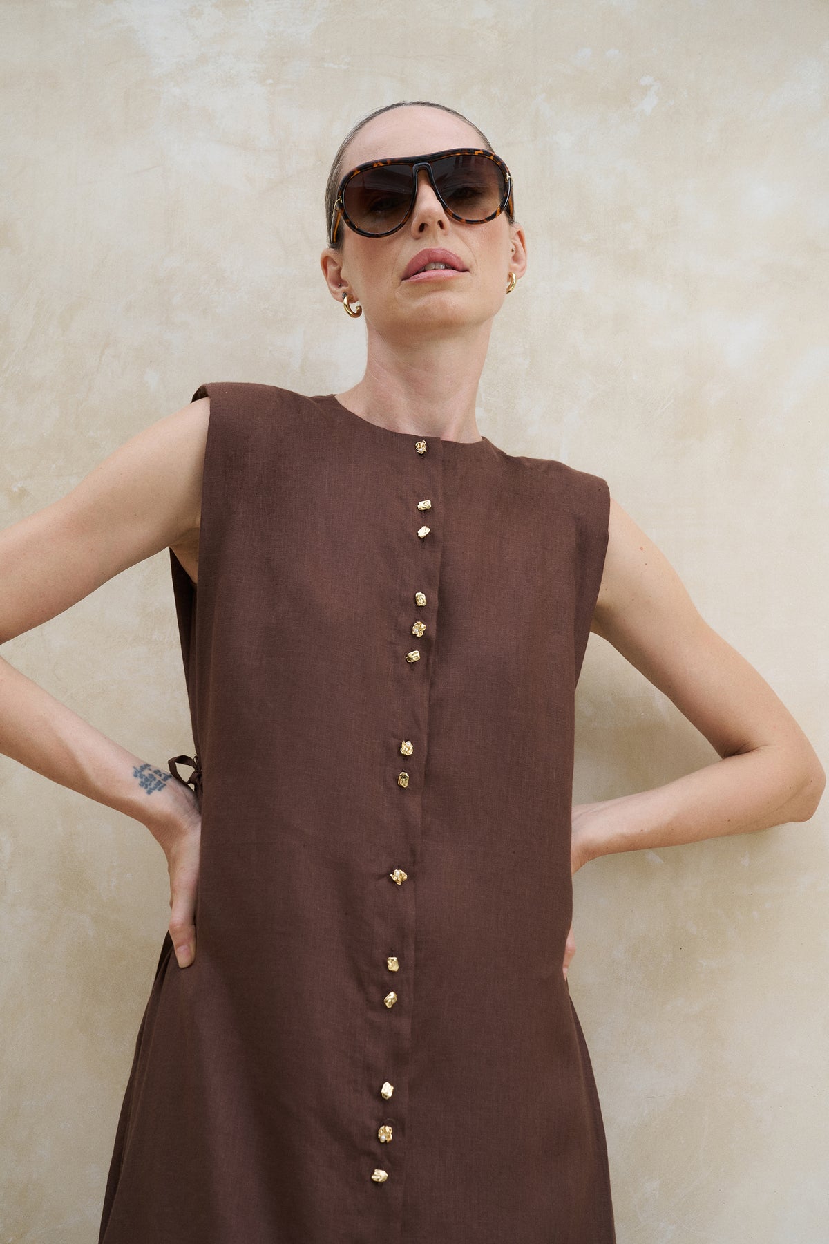 Unfold Dress & Solace Overlay (Espresso)