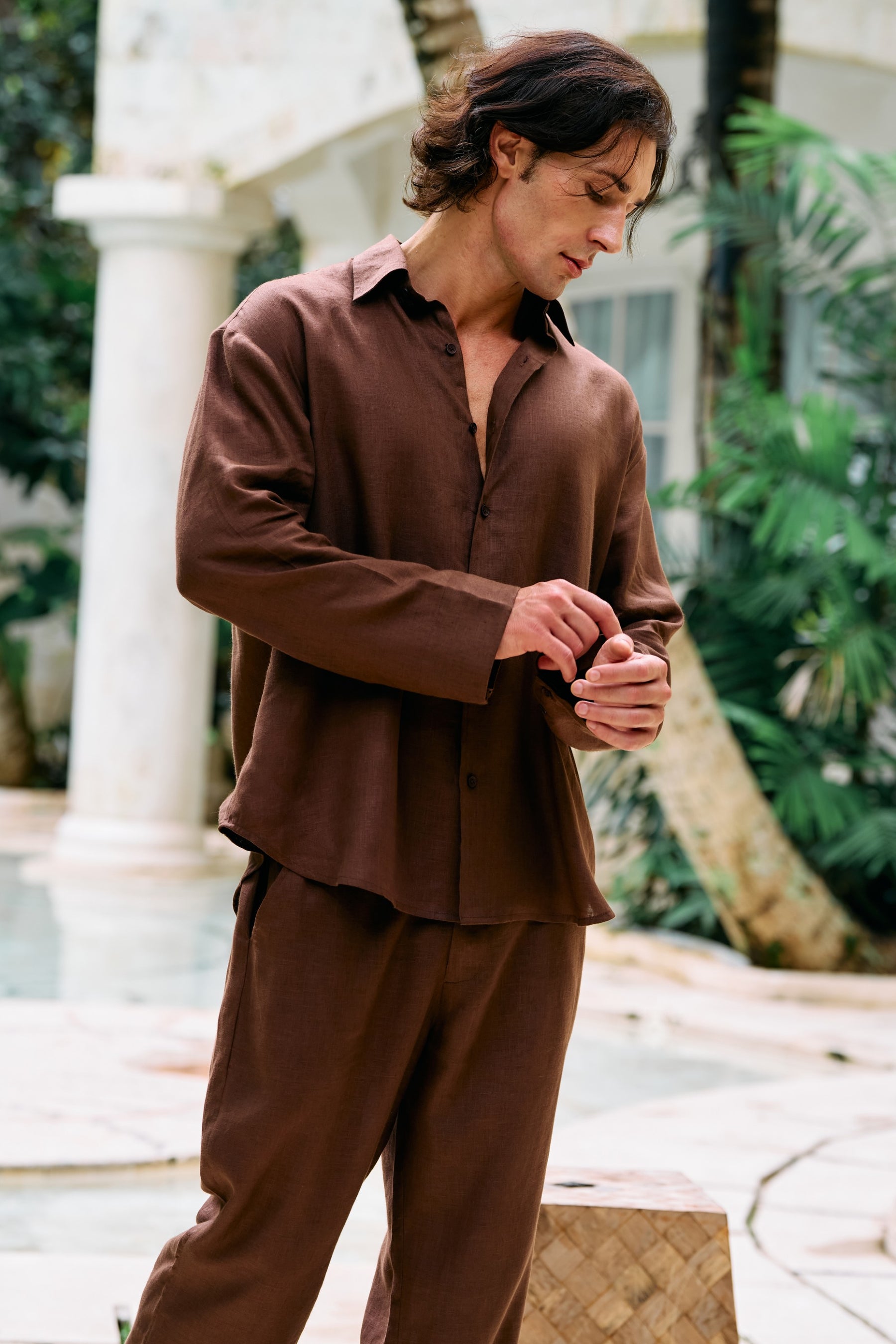 Sand Outwear Shirt & Steady Form Pants - Man (Espresso)