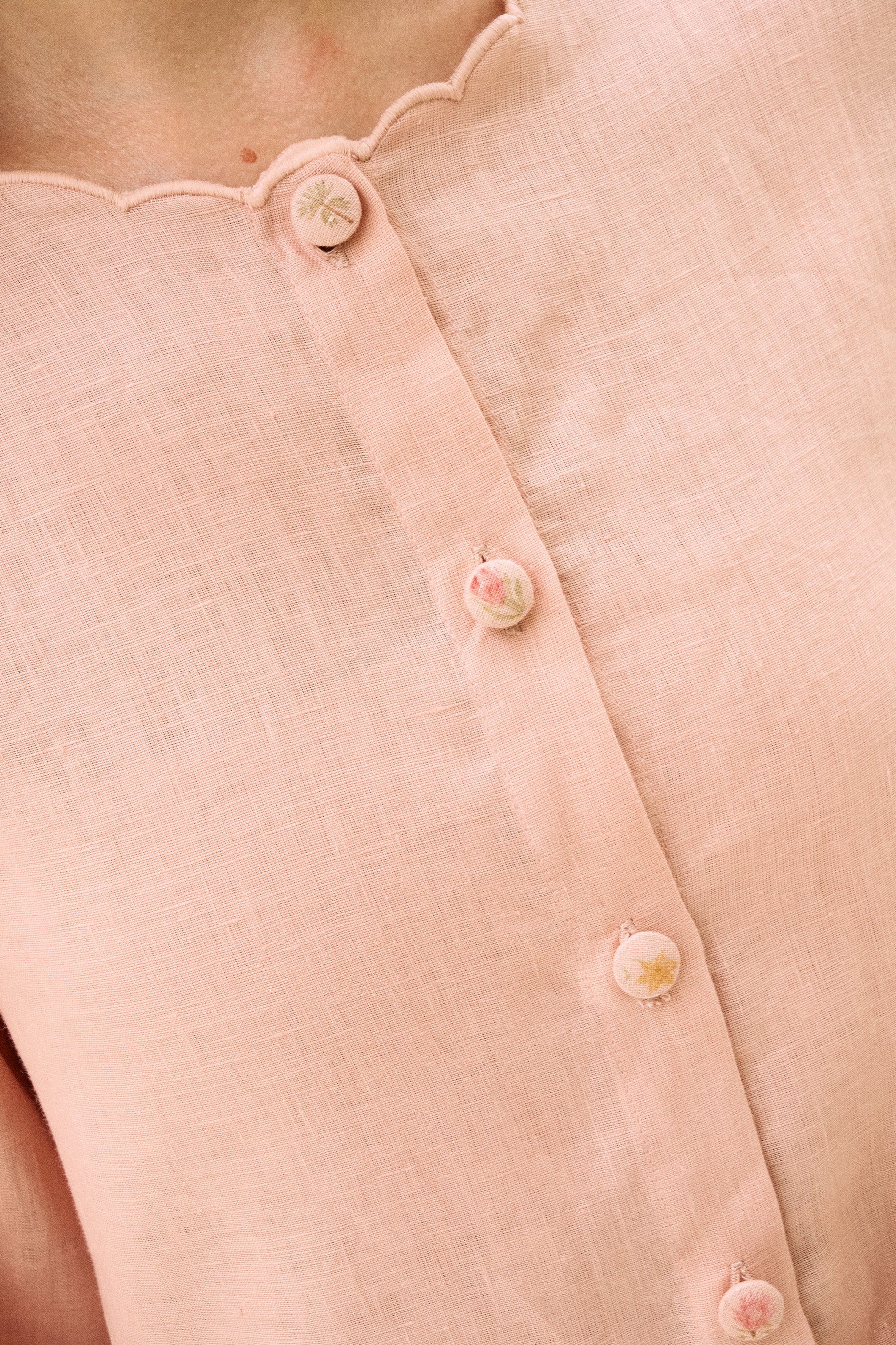 Summer Cooler Shirt (Dusty Pink Postcards Print)