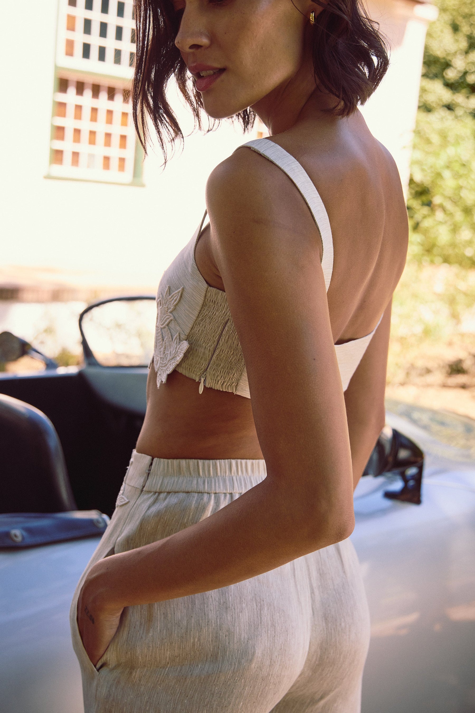 Elizabeth Bandeau Top (Ivory - Natural)