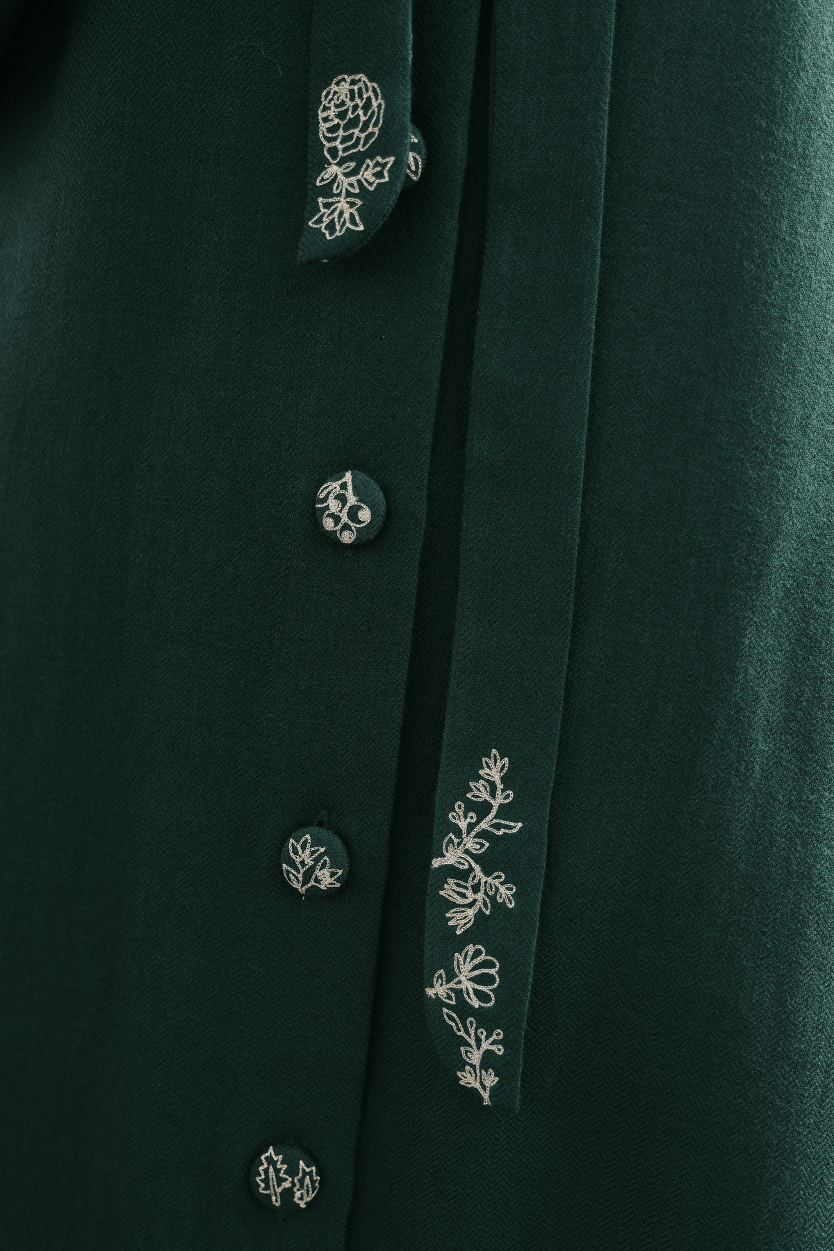 Ivy Woollen Dress (Forest Pine)