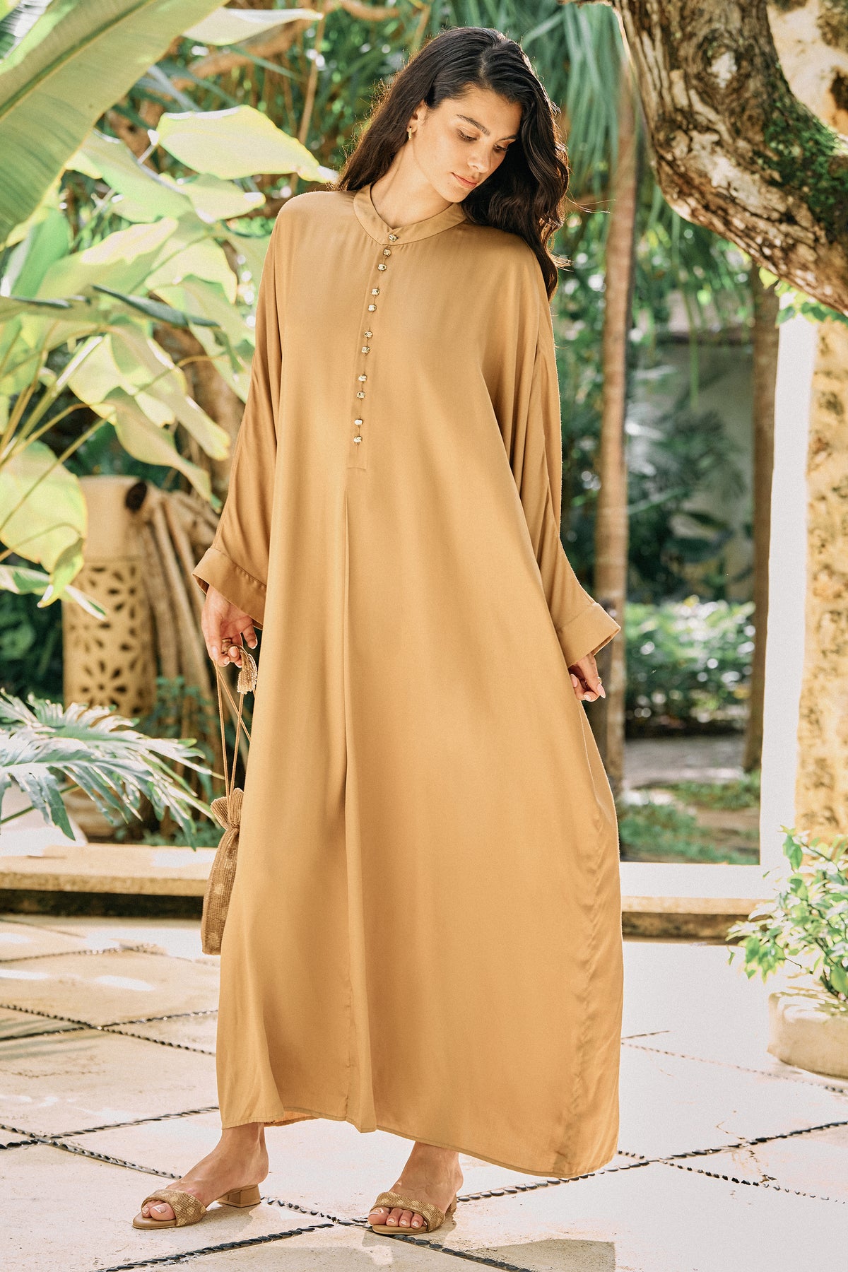 Dusk Kaftan Dress (Sand)