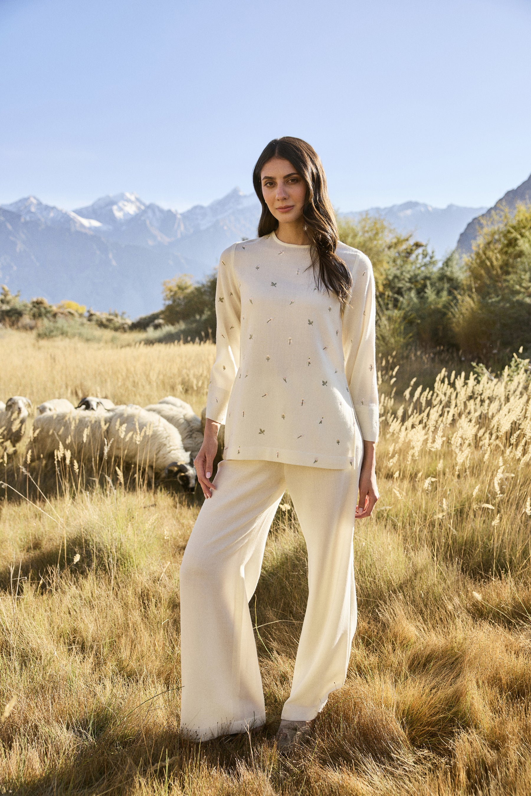 Laha Woollen Pants (Ivory)