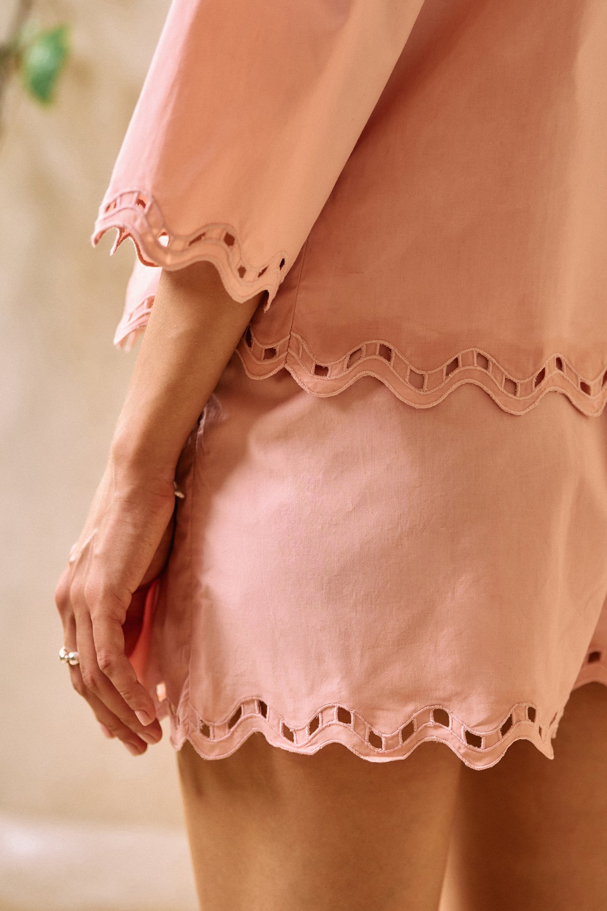 Dusty Pink Happy Within Cotton Poplin Shirt