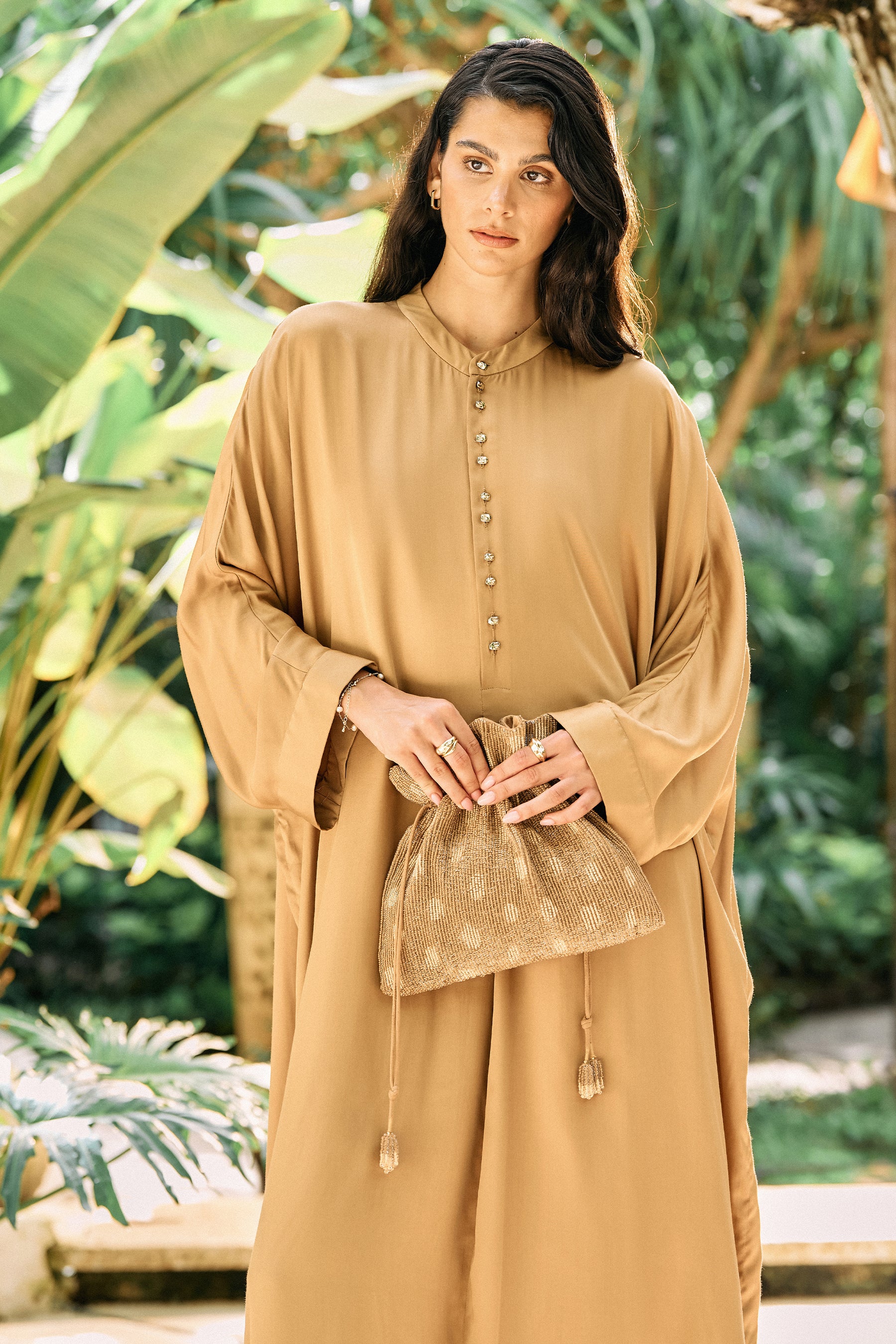 Dusk Kaftaan Dress (Sand)