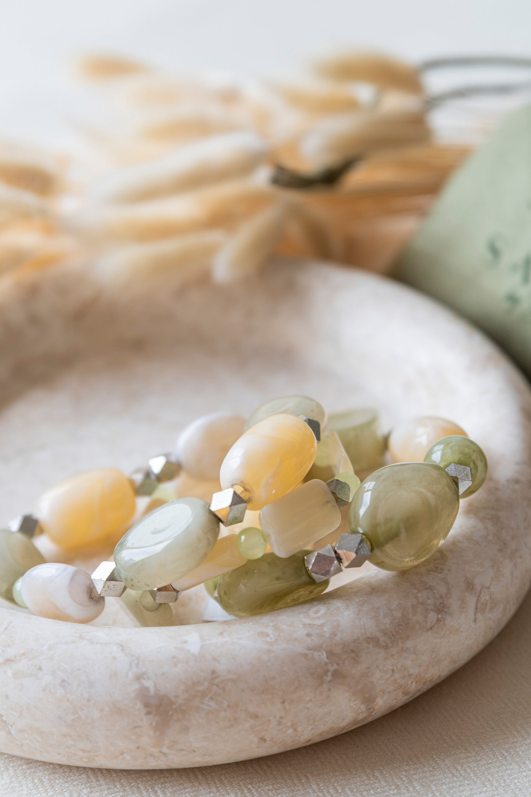 Sage Ivory Bracelet Stack