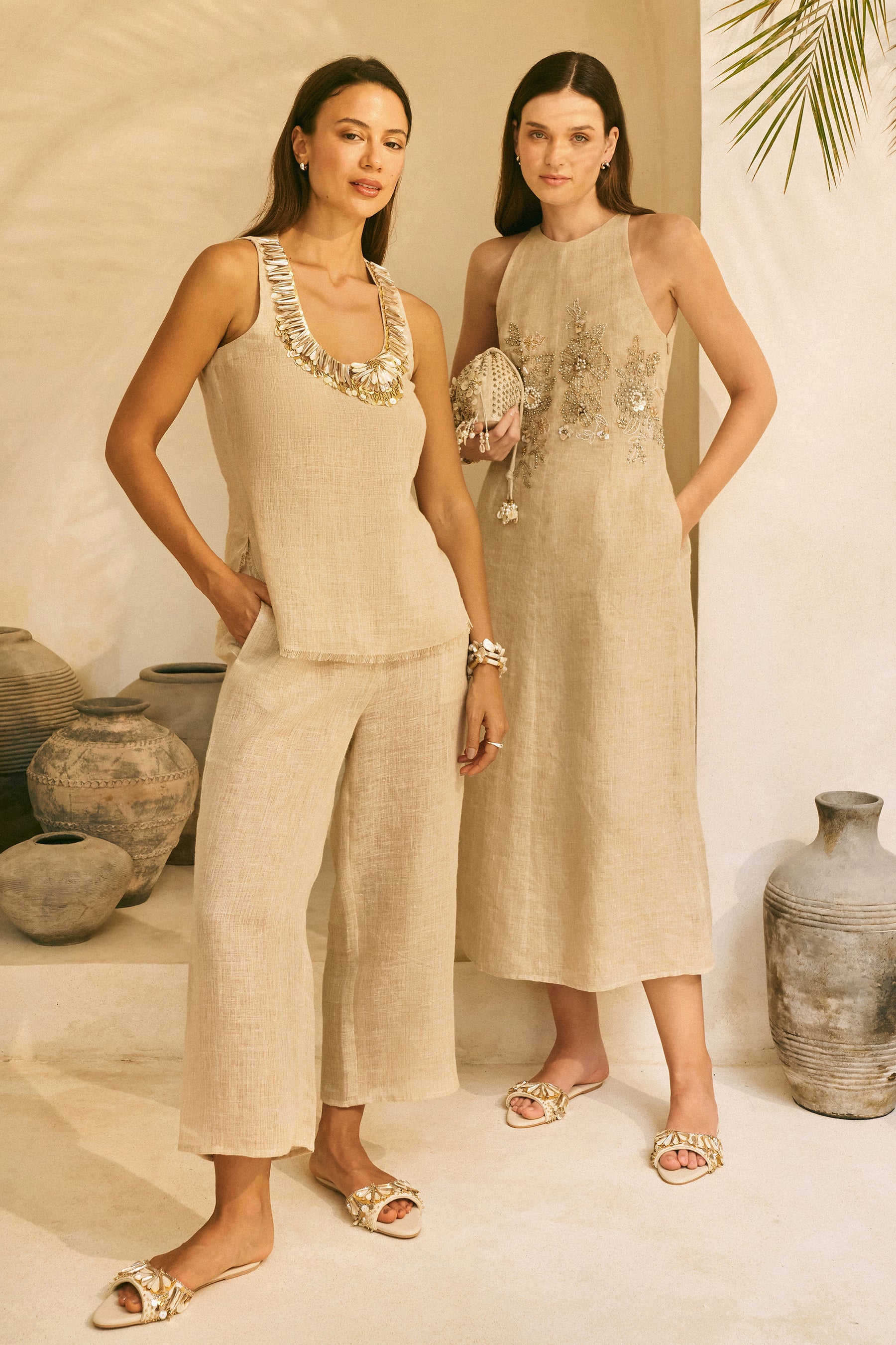 Shoreline Daze Top & Costa Rica Pants (Natural)