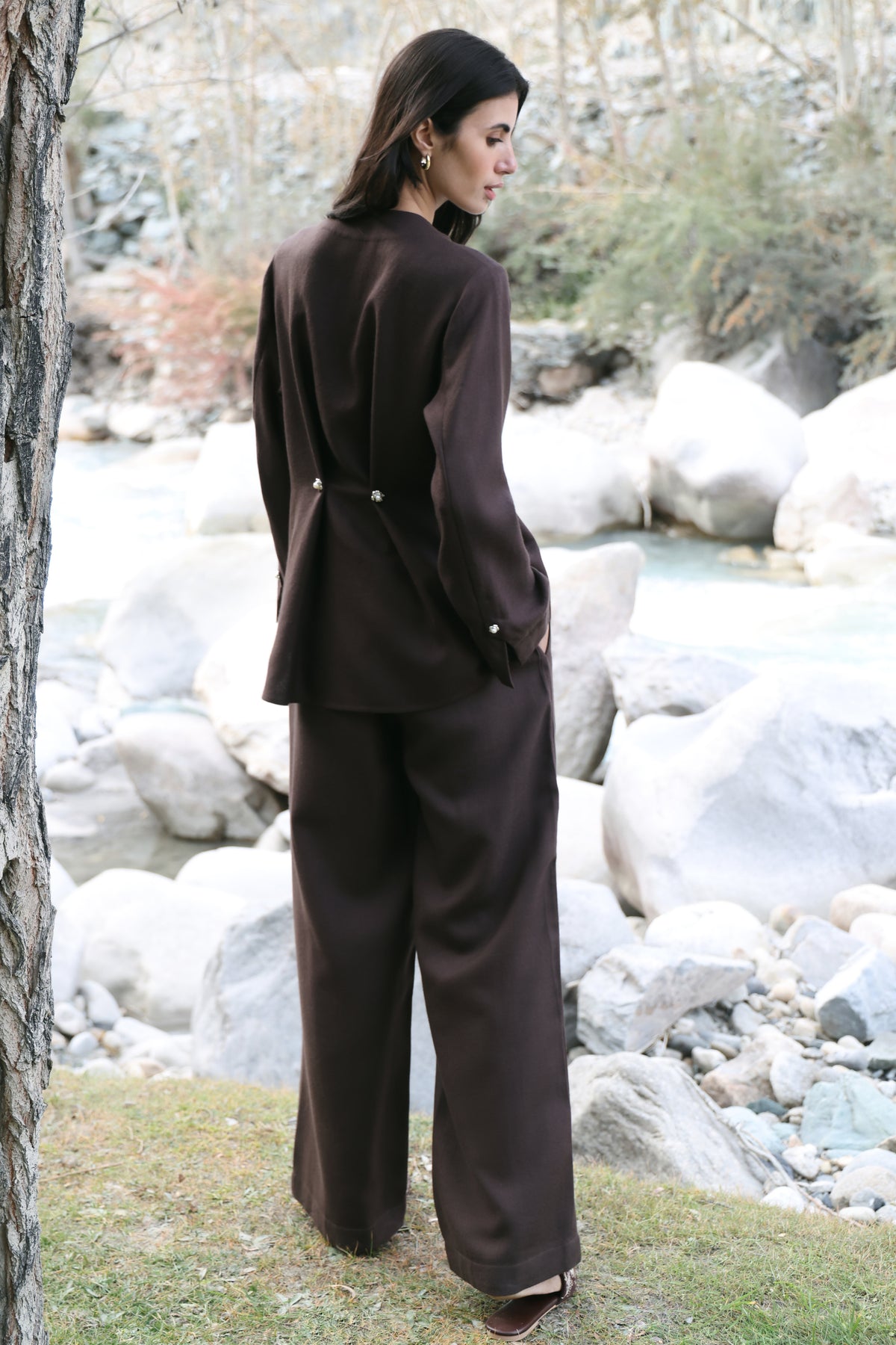 Duskfall Woollen Top (Cocoa) & First Frost Woollen Pants (Cocoa)
