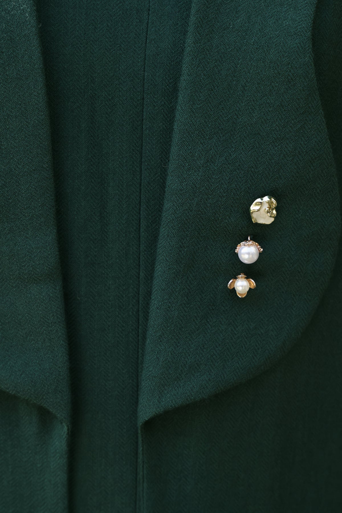 Afterglow Woollen Lace Dress (Forest Pine) & Afterglow Woollen Overlay Jacket (Forest Pine)