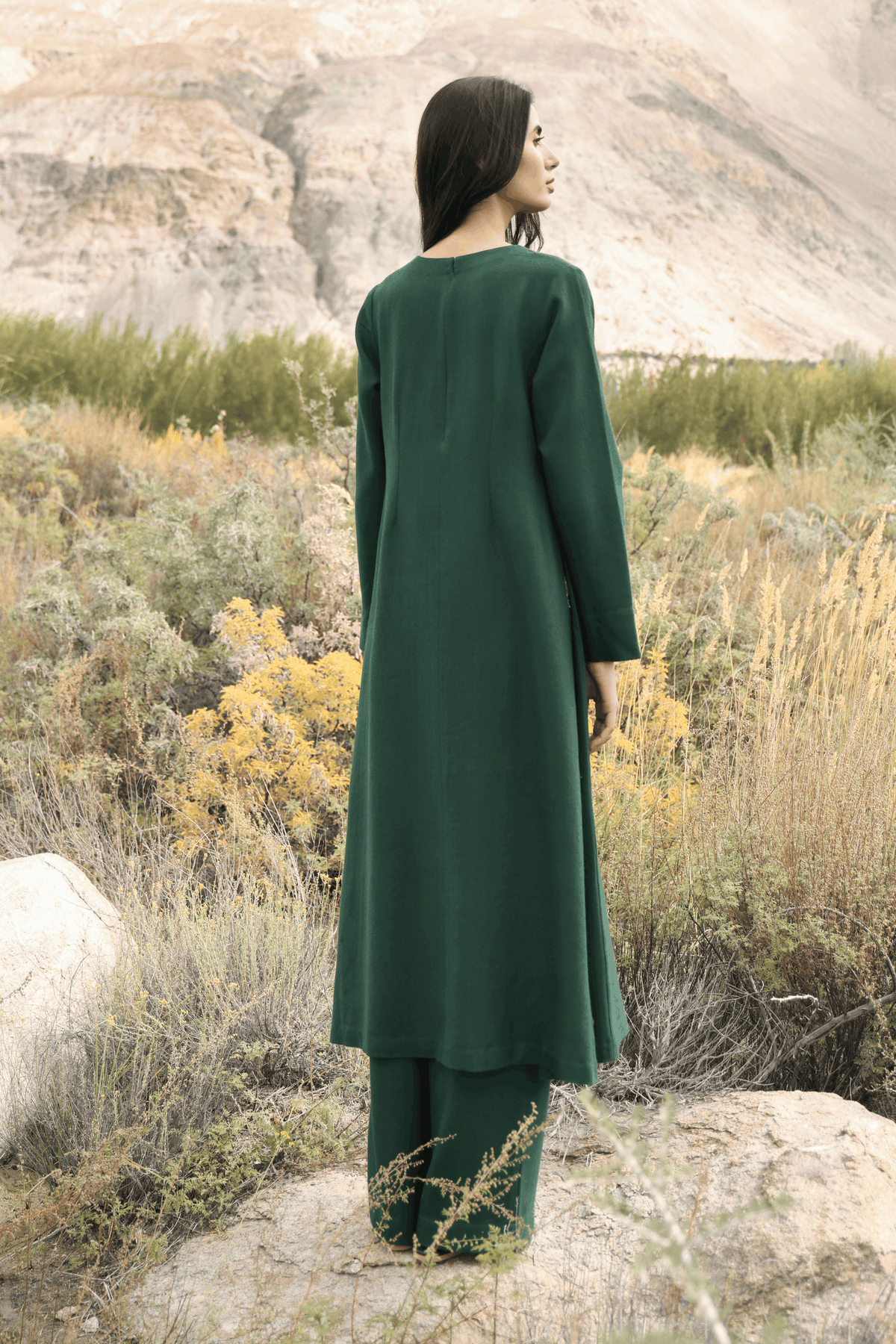 First Frost Woollen Top Dress (Forest Pine)