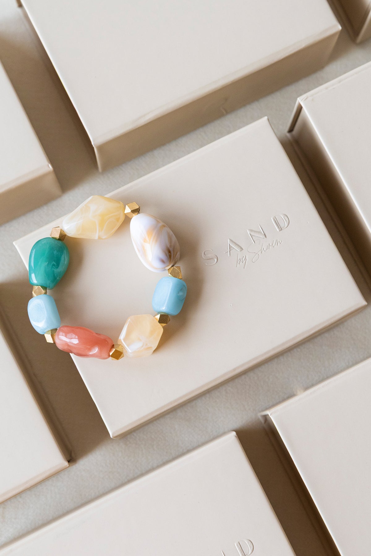 Natural Shell Bracelet Stack