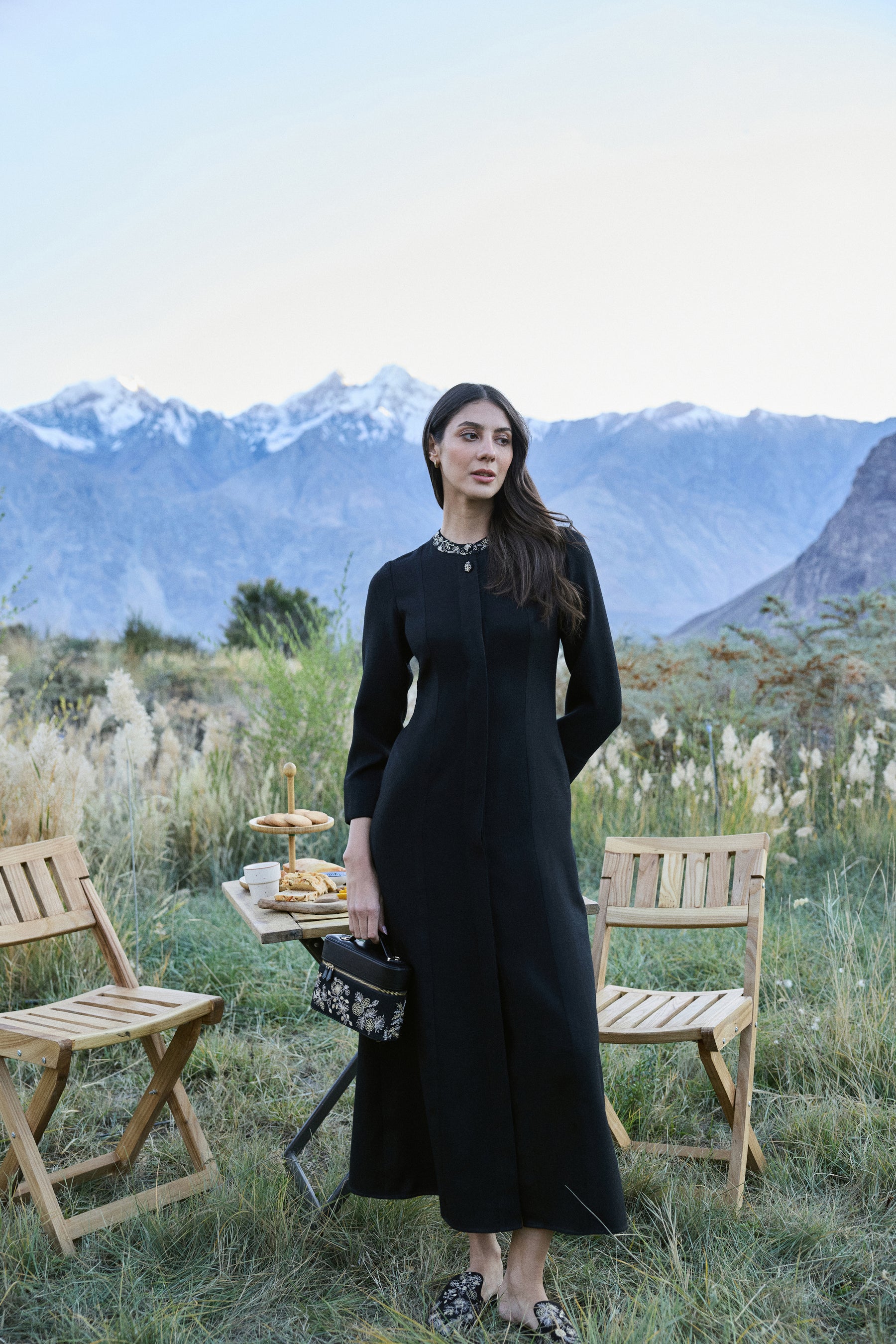 Juniper Woollen Dress (Black)