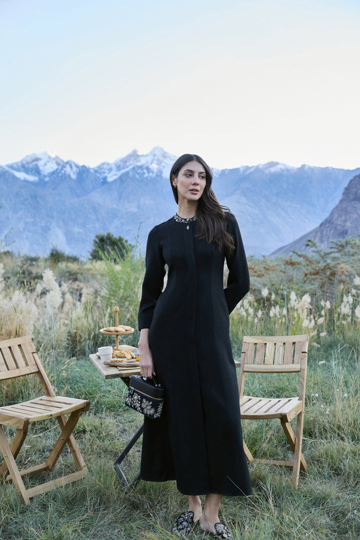 Juniper Woollen Dress (Black)