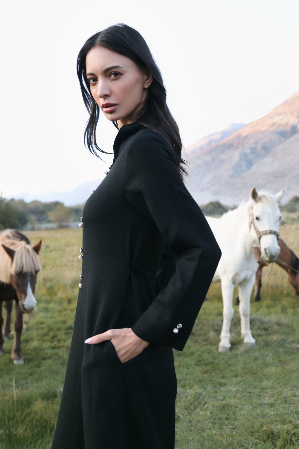 Still Night Woollen Jumpsuit (Black)