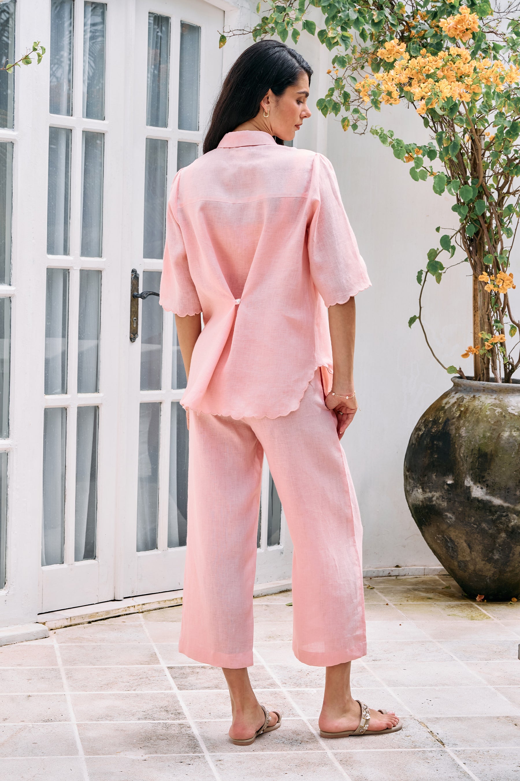 Raspberry Organic Linen Shirt