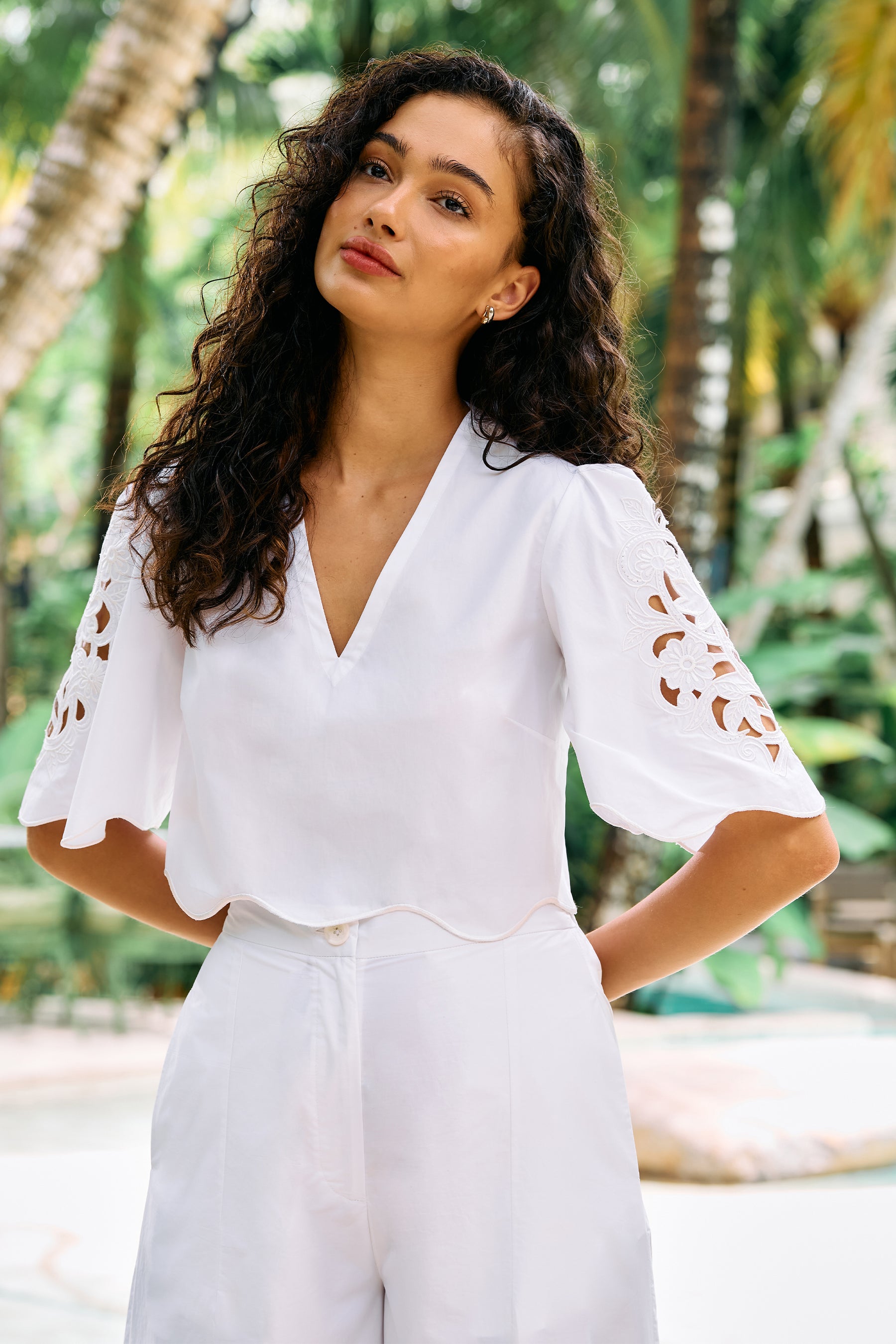 Slow Bloom Top (White)