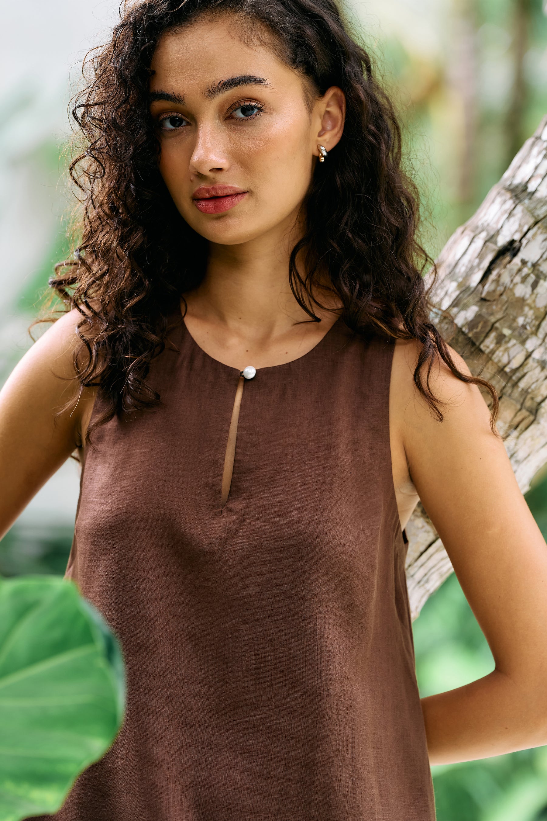 Last Reservation Short Dress (Espresso)