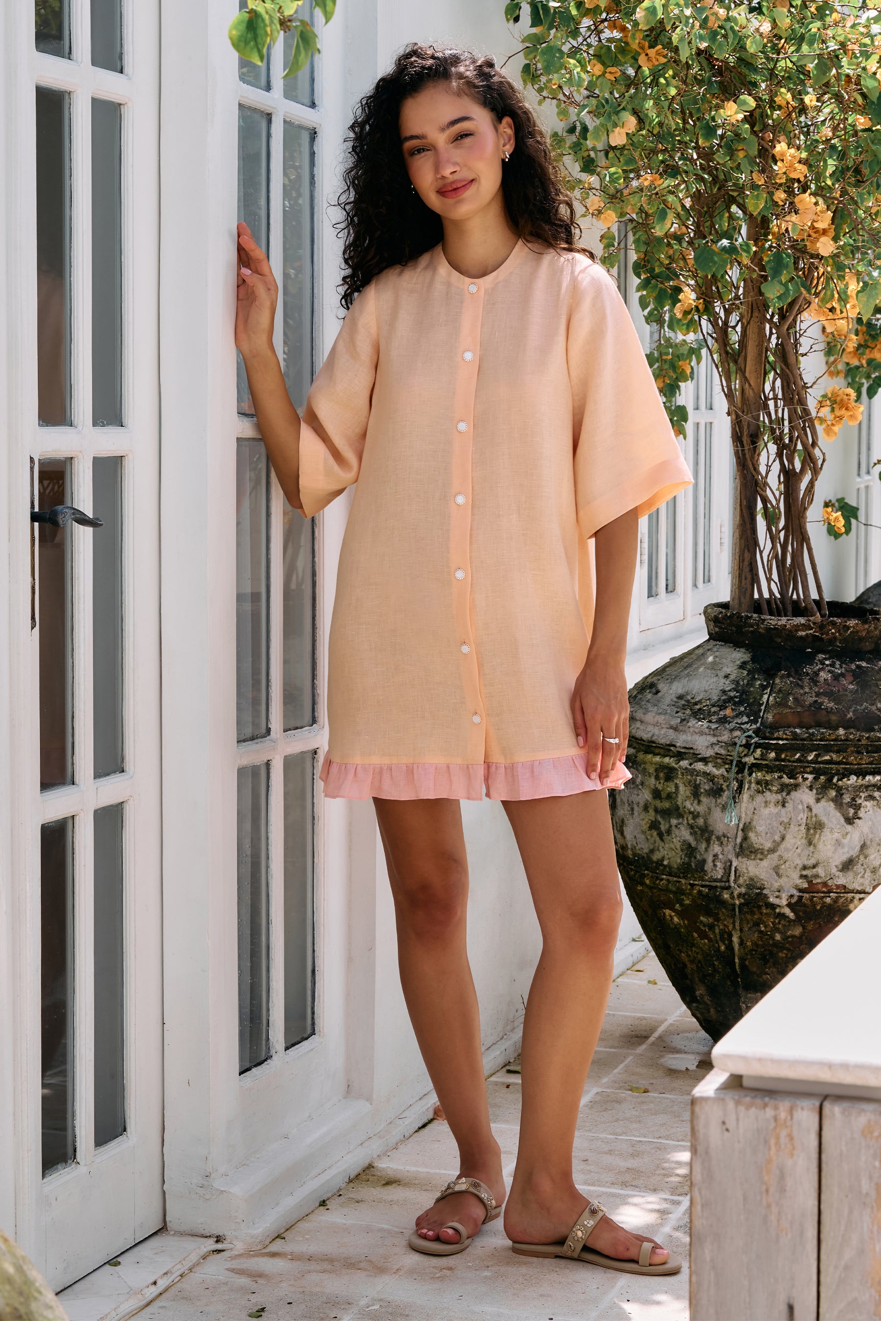 Soft Edge Dress (Melon Raspberry)