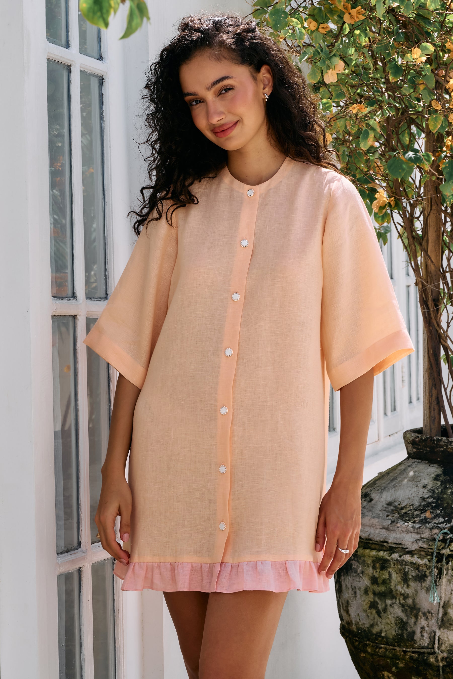 Soft Edge Dress (Melon Raspberry)