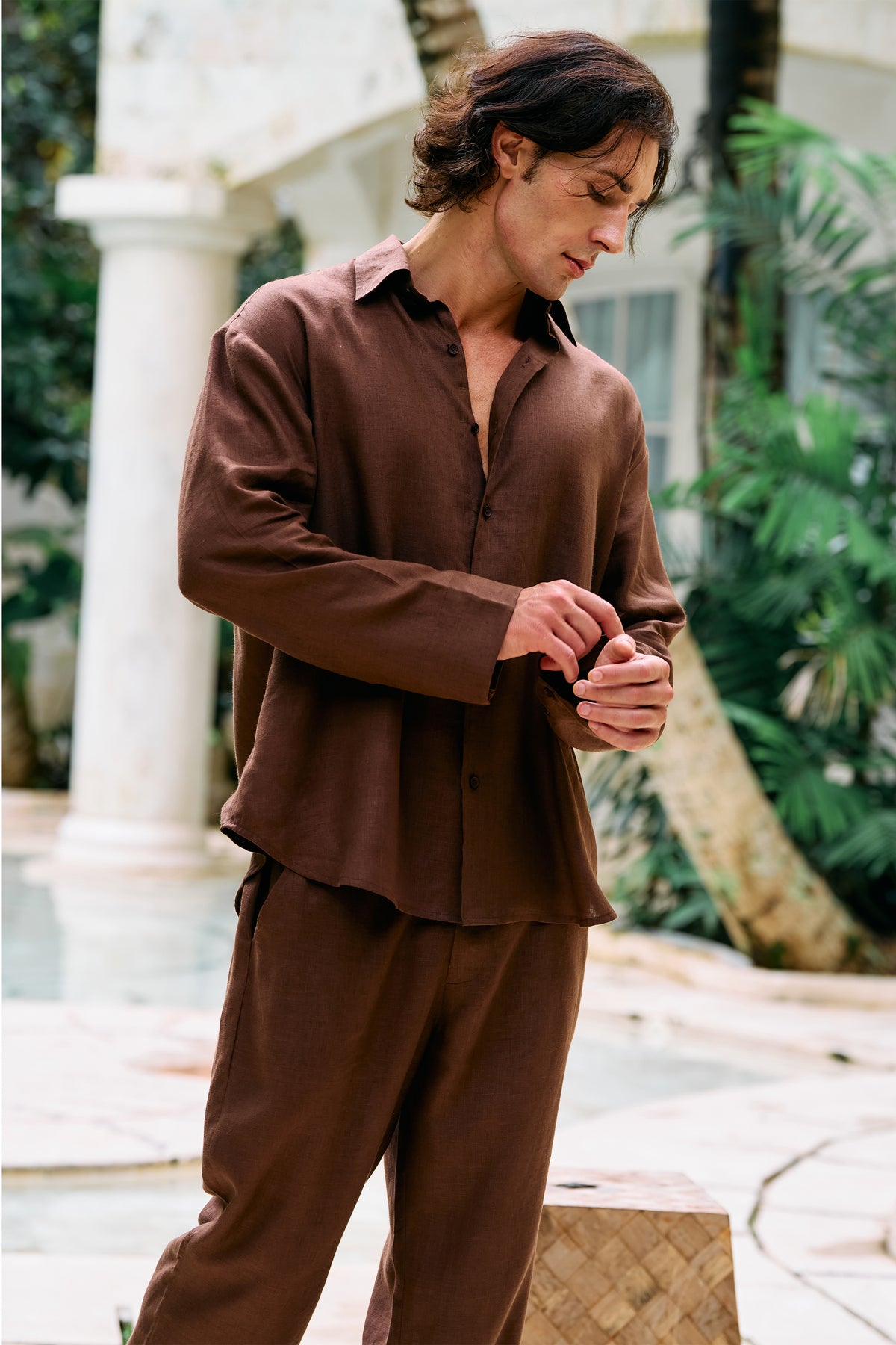 Sand Outwear Shirt-MAN (Espresso)